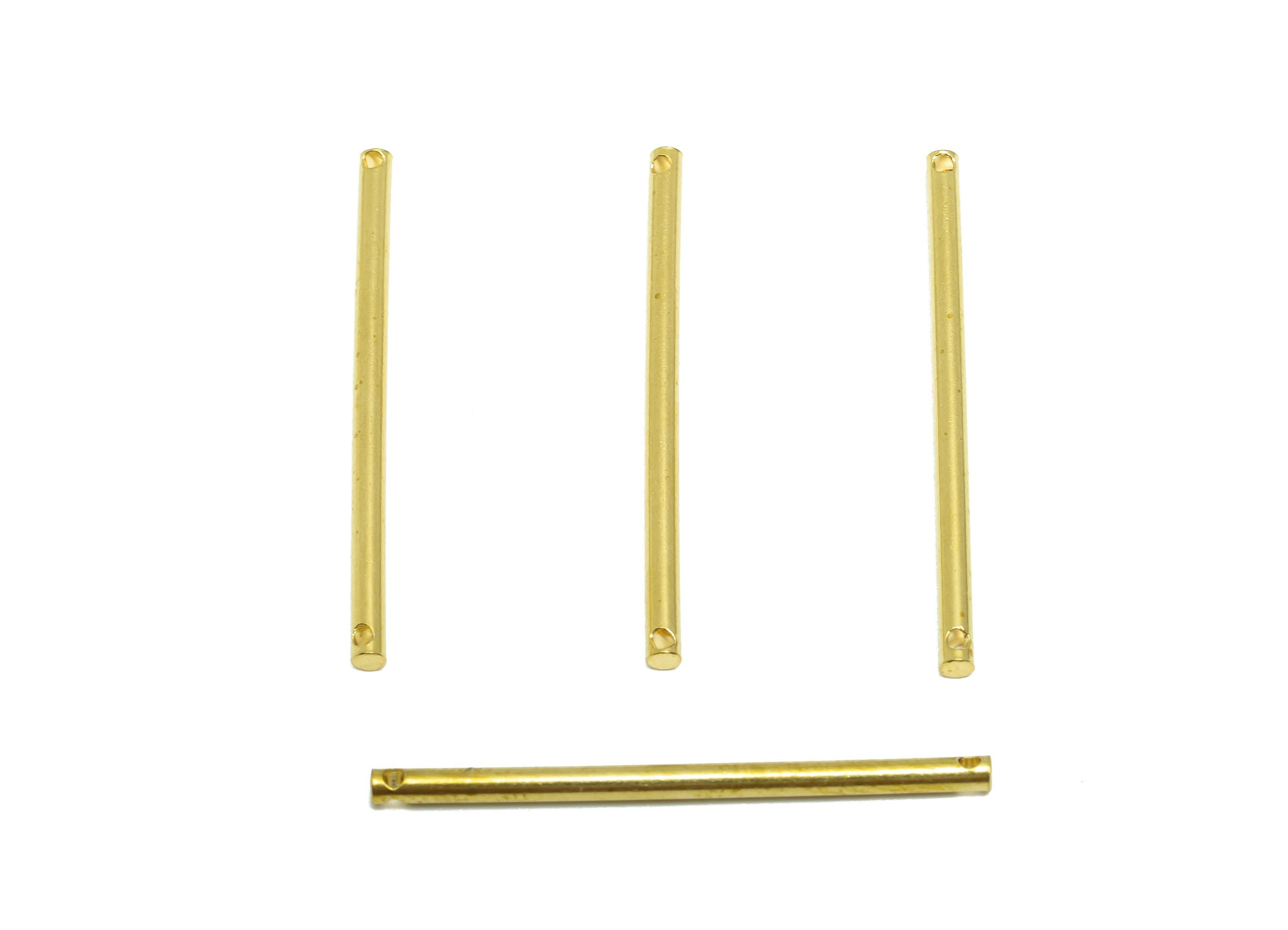 2.0*35mm Stick Earring Charm - Brass Minimalist Bar Pendant - Brass Connector Solid Cylinder - Crafting Connector - Jewelry Making - PP10882 - DOMEDBAZAAR