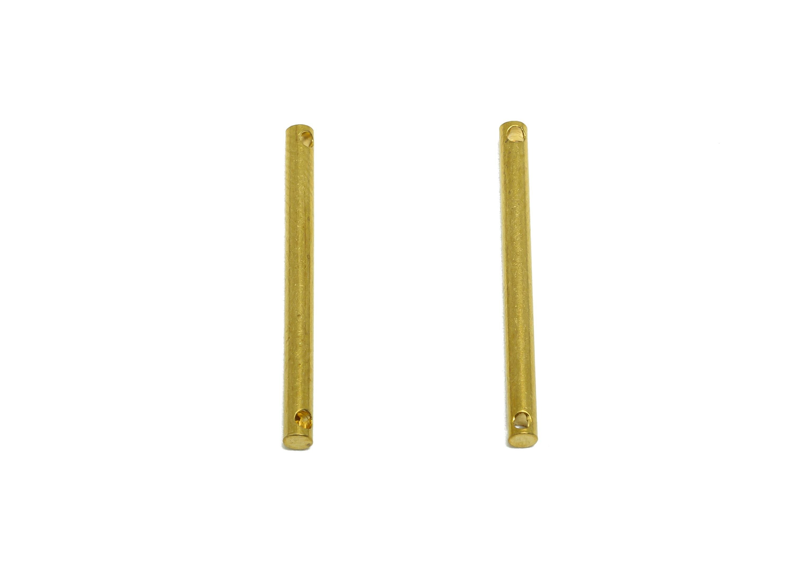 2.0*25mm Stick Earring Charm - Brass Minimalist Bar Pendant - Connector  Solid Cylinder - Jewelry Making Rod - Crafting Connector - PP10880 - DOMEDBAZAAR