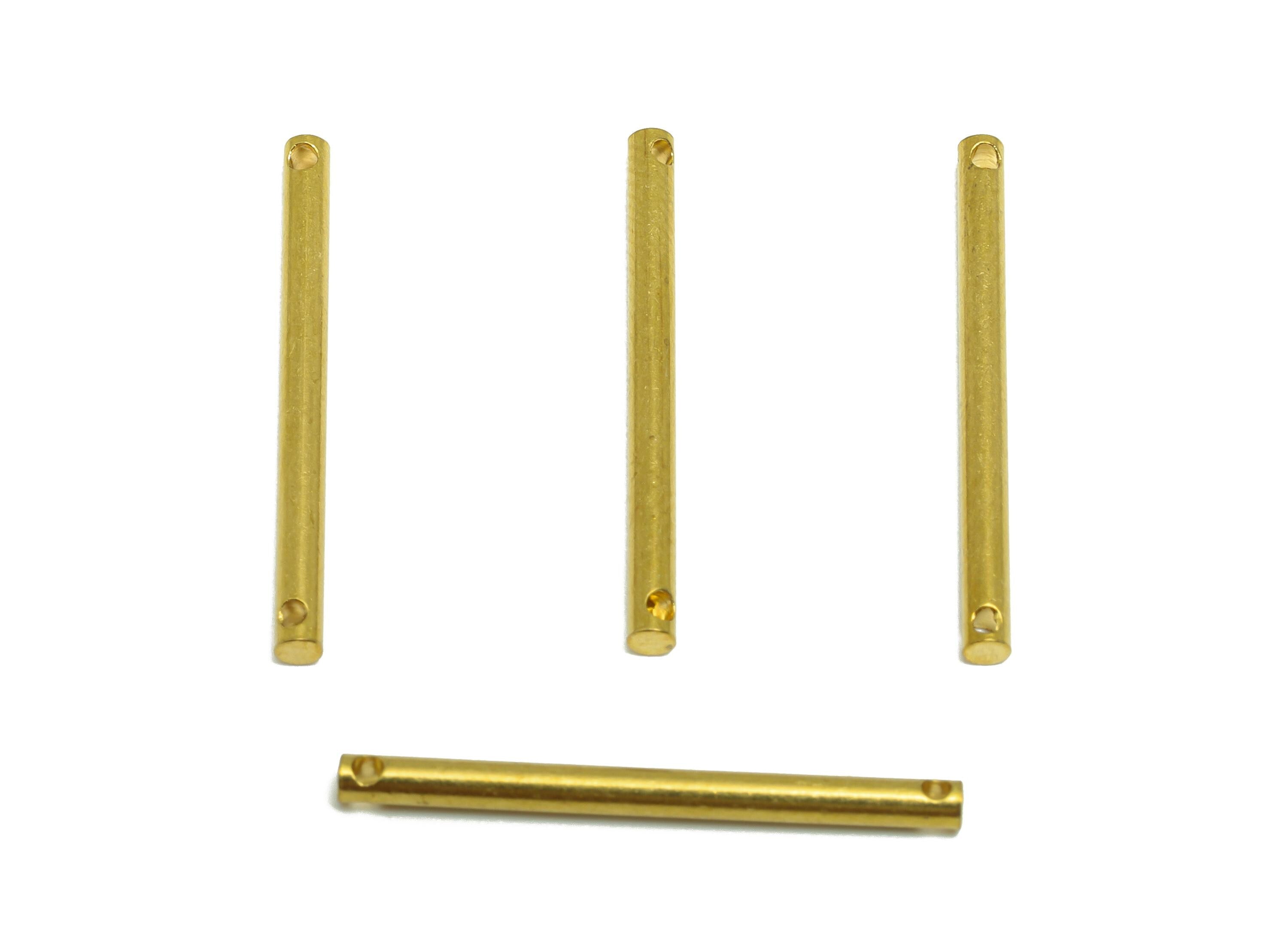 2.0*25mm Stick Earring Charm - Brass Minimalist Bar Pendant - Connector  Solid Cylinder - Jewelry Making Rod - Crafting Connector - PP10880 - DOMEDBAZAAR