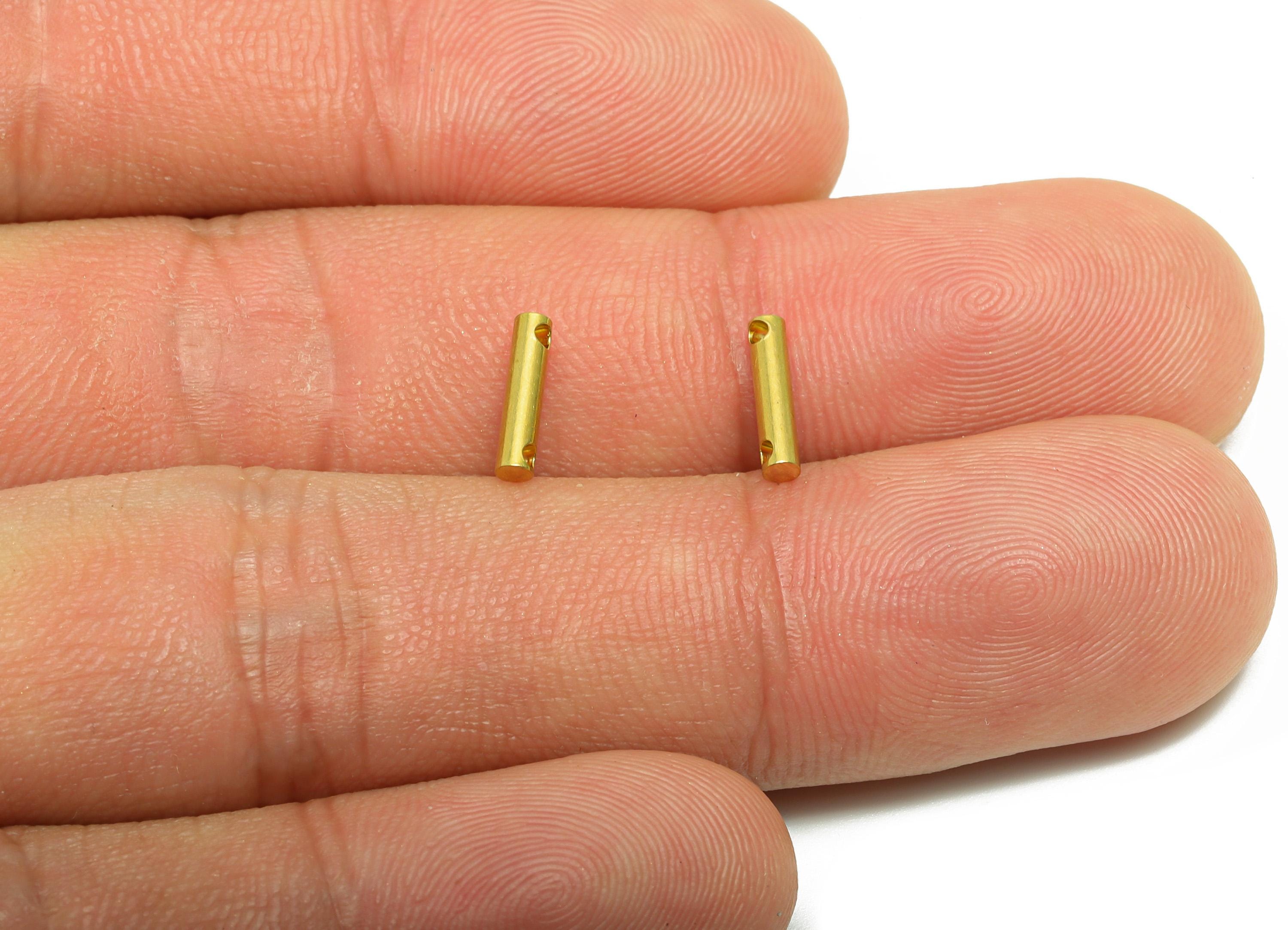 2.0*9mm Stick Earring Connector - Brass Minimalist Bar Pendant - Vertical Stick Design - Jewelry Making Rod - Crafting Connector - PP10876 - DOMEDBAZAAR