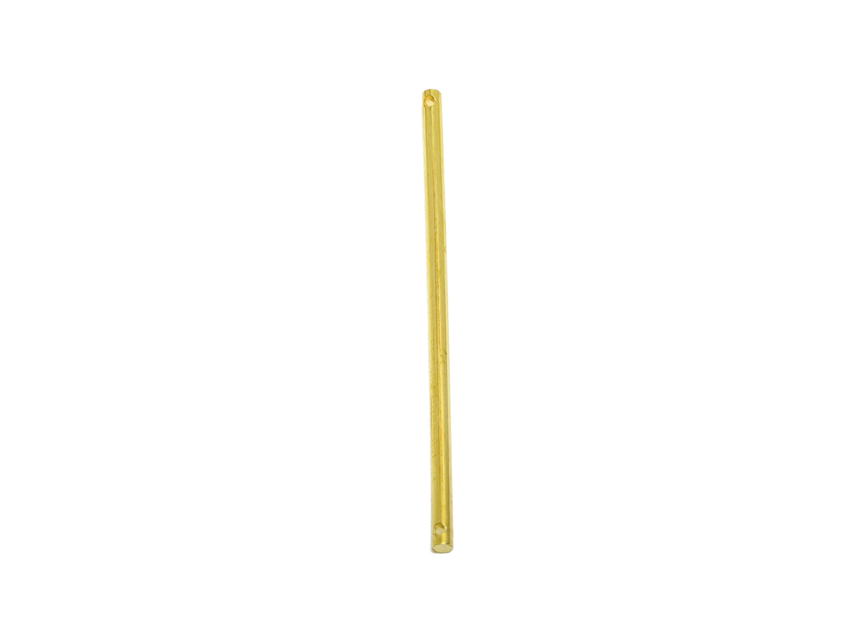 2.0*50mm Stick Earring Charm - Raw Brass Minimalist Bar Pendant - Connector  Solid Cylinder - Jewelry Making - Crafting Connector - PP10885 - DOMEDBAZAAR