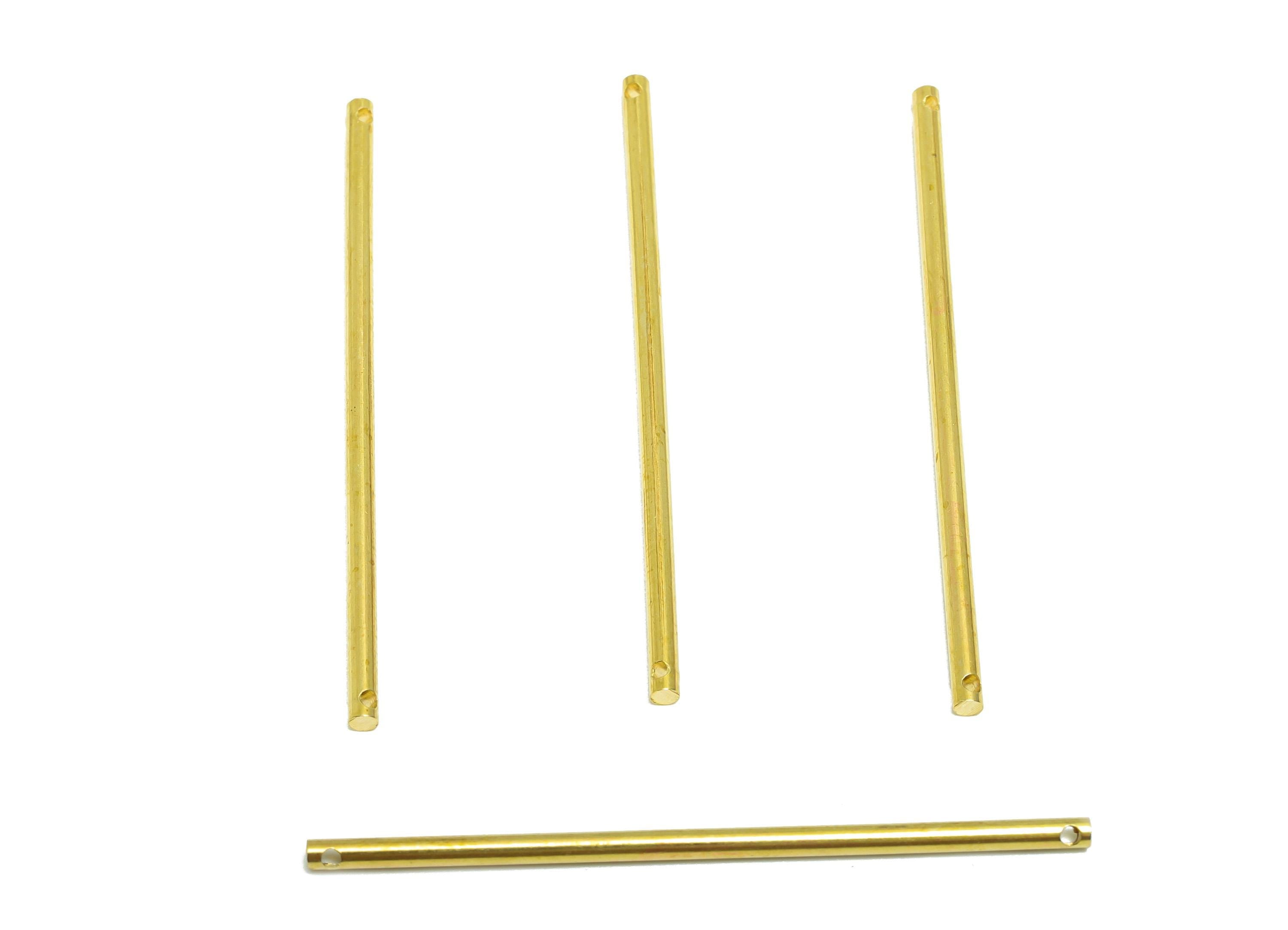 2.0*50mm Stick Earring Charm - Raw Brass Minimalist Bar Pendant - Connector  Solid Cylinder - Jewelry Making - Crafting Connector - PP10885 - DOMEDBAZAAR