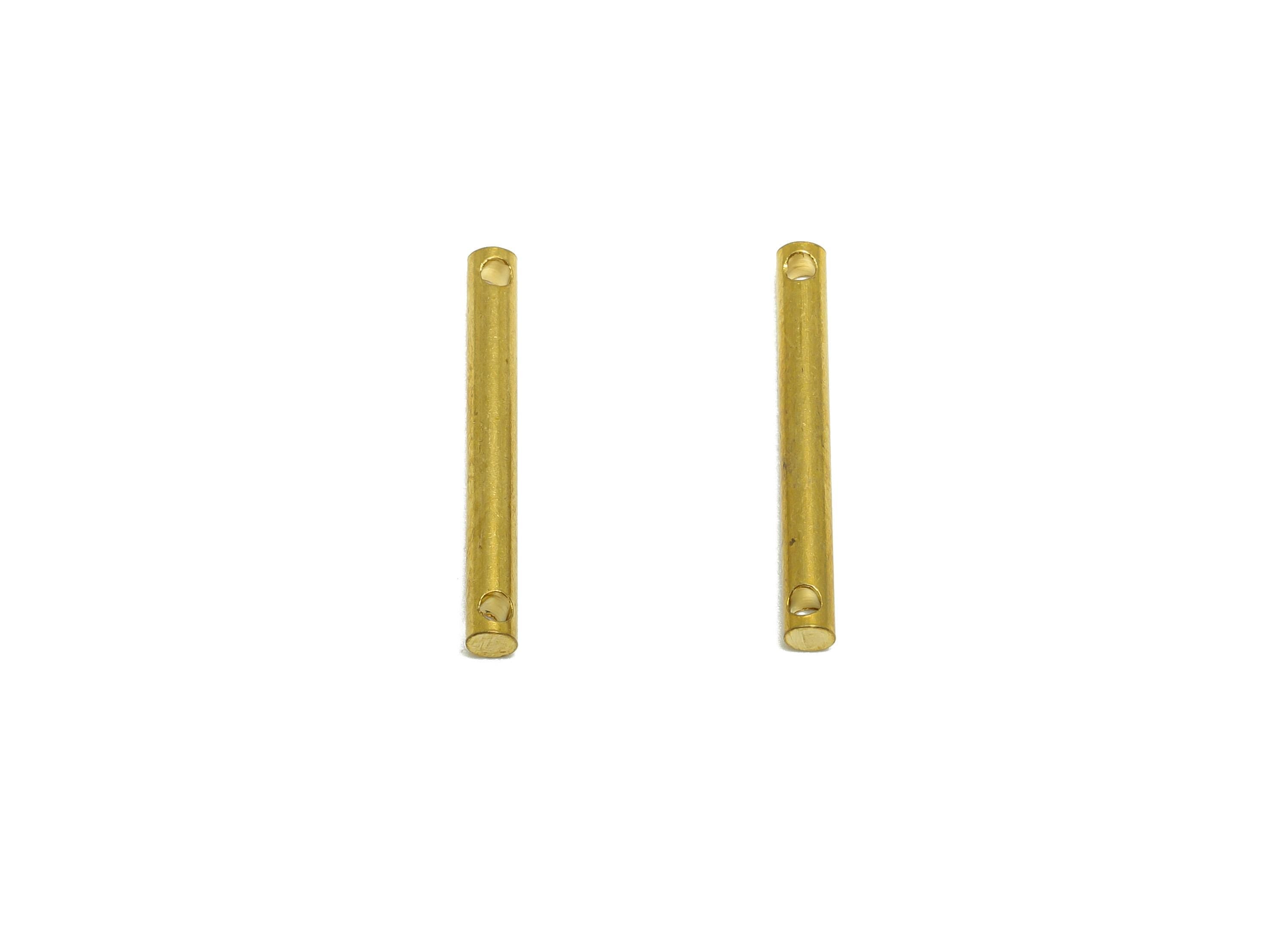 2.0*17mm Stick Earring Connector - Brass Minimalist Bar Pendant - Vertical Stick Design - Crafting Connector - Crafting Connector - PP10878 - DOMEDBAZAAR