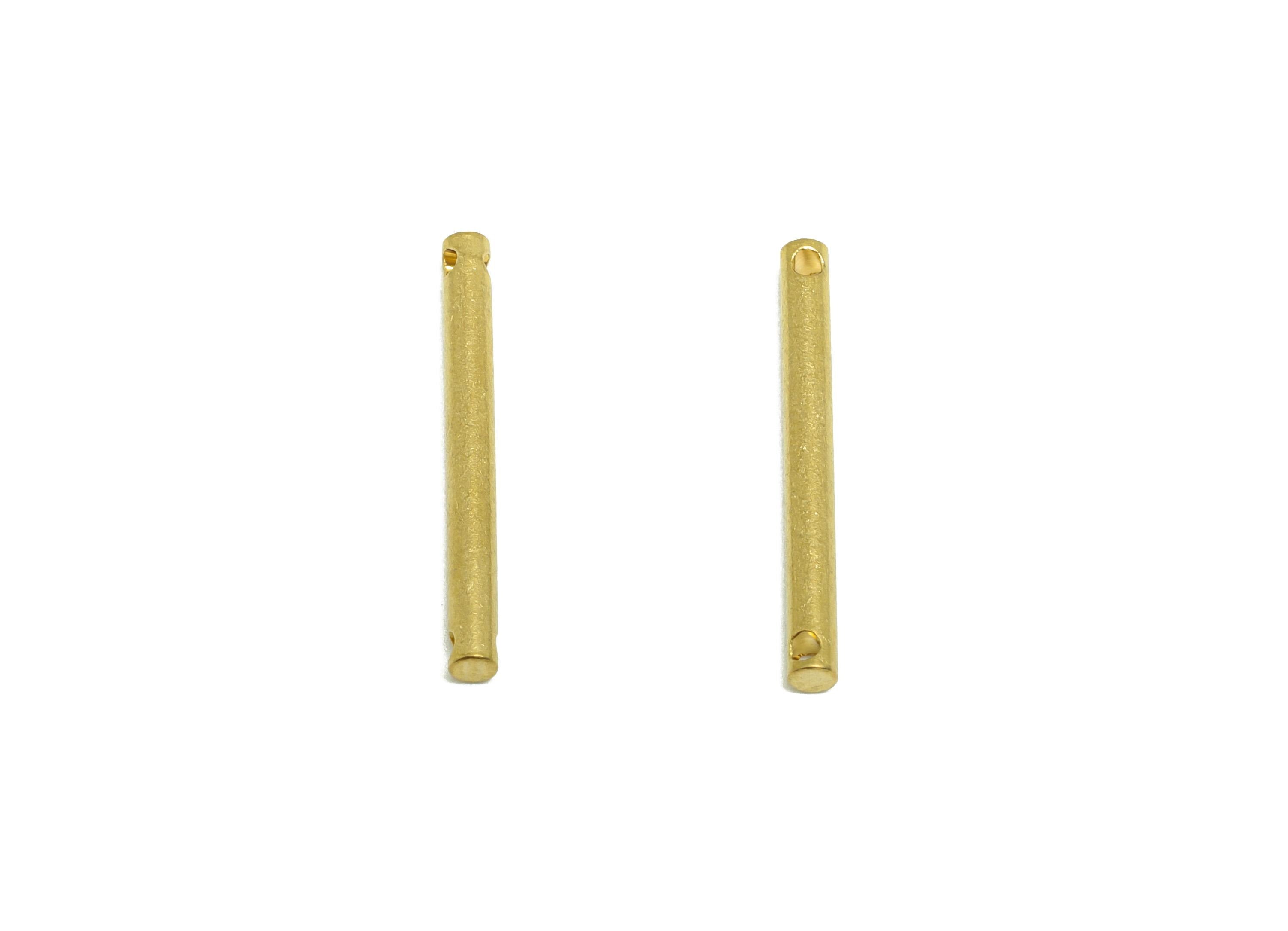 2.0*20mm Stick Earring Charm - Brass Minimalist Bar Pendant - Bar Necklace Charms - Straight Cylinder Stick - Crafting Charm - PP10879 - DOMEDBAZAAR