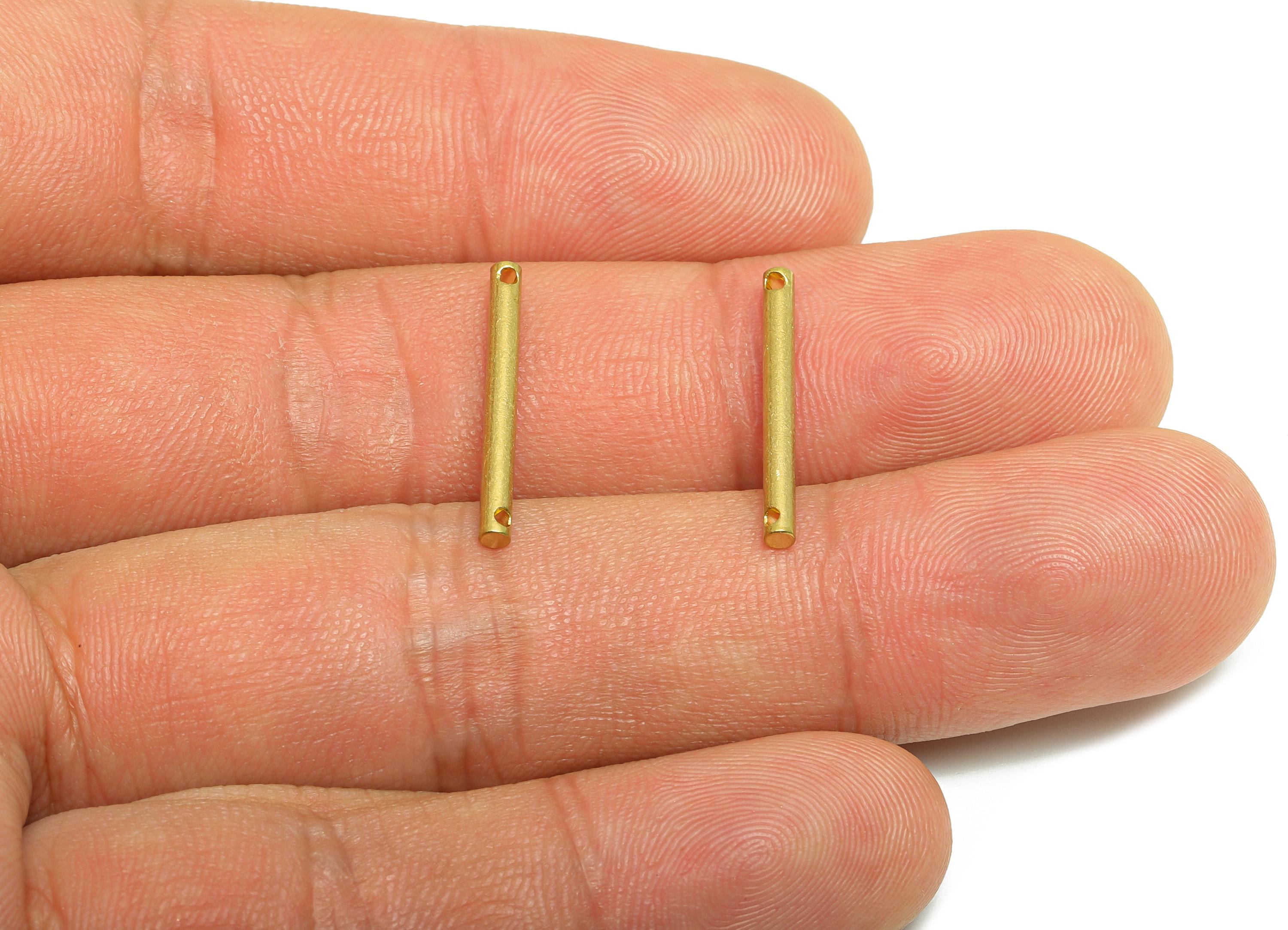 2.0*20mm Stick Earring Charm - Brass Minimalist Bar Pendant - Bar Necklace Charms - Straight Cylinder Stick - Crafting Charm - PP10879 - DOMEDBAZAAR