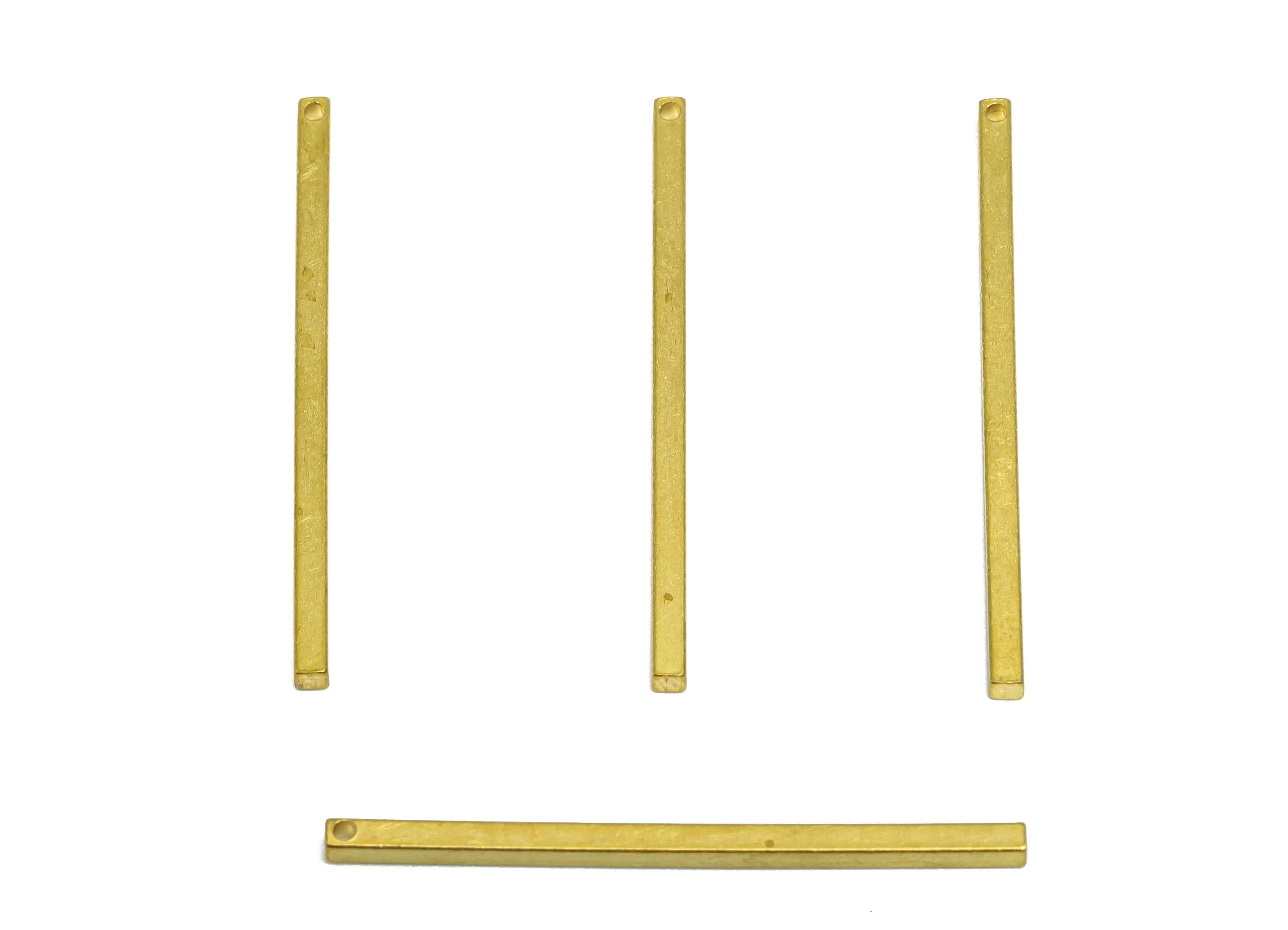 1.5*30mm Rectangle Earring Charm - Brass Minimalist Slim Bar Pendant - Brass Flat Bar - Solid Brass Bar - Jewelry Crafting Supplies -PP10868 - DOMEDBAZAAR