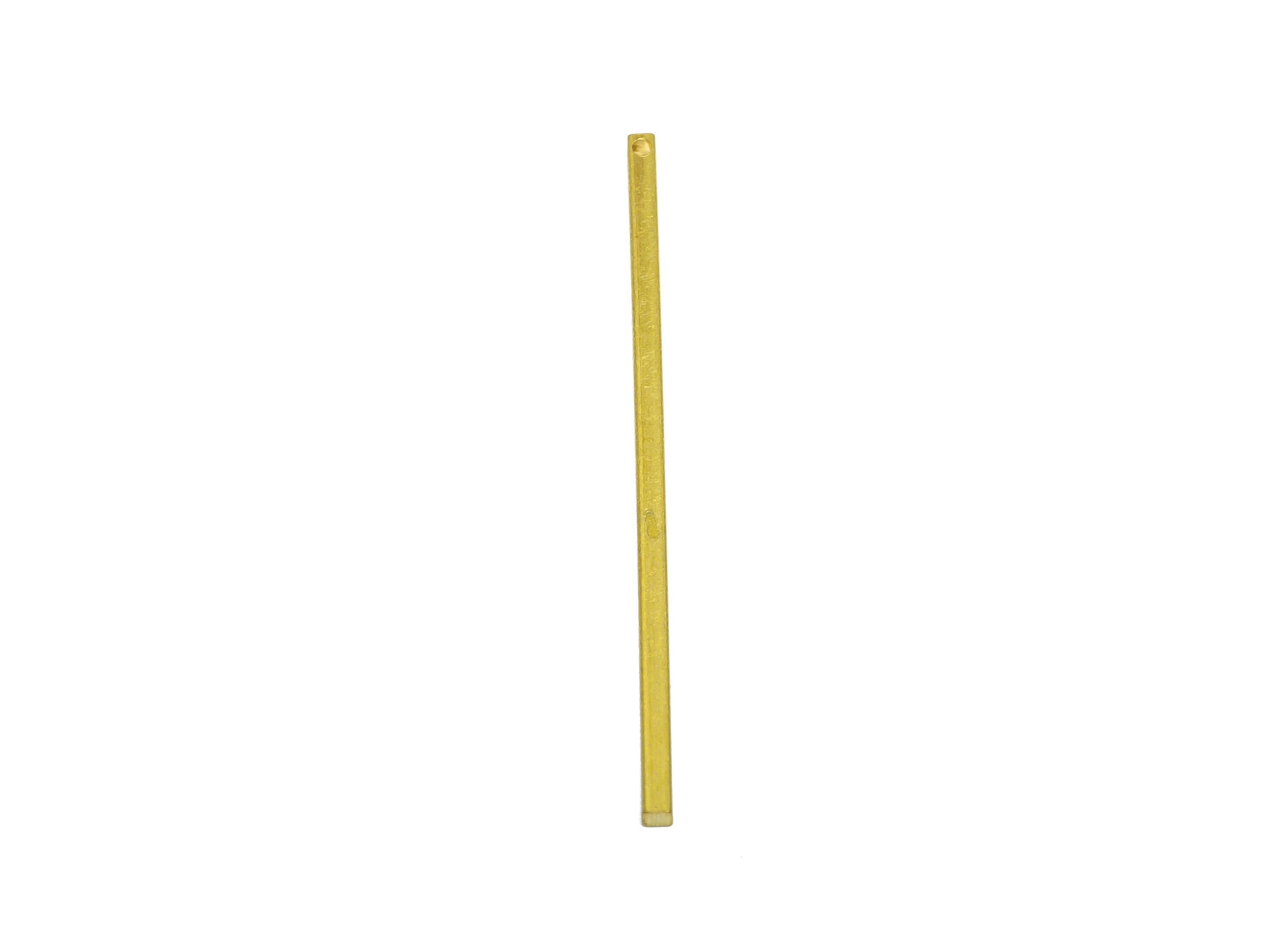 40*1.5mm Rectangle Earring Charm - Raw Brass Minimalist Bar Pendant - Brass Flat Bar - Solid Brass Bar -Crafting Supplies - PP10869 - DOMEDBAZAAR