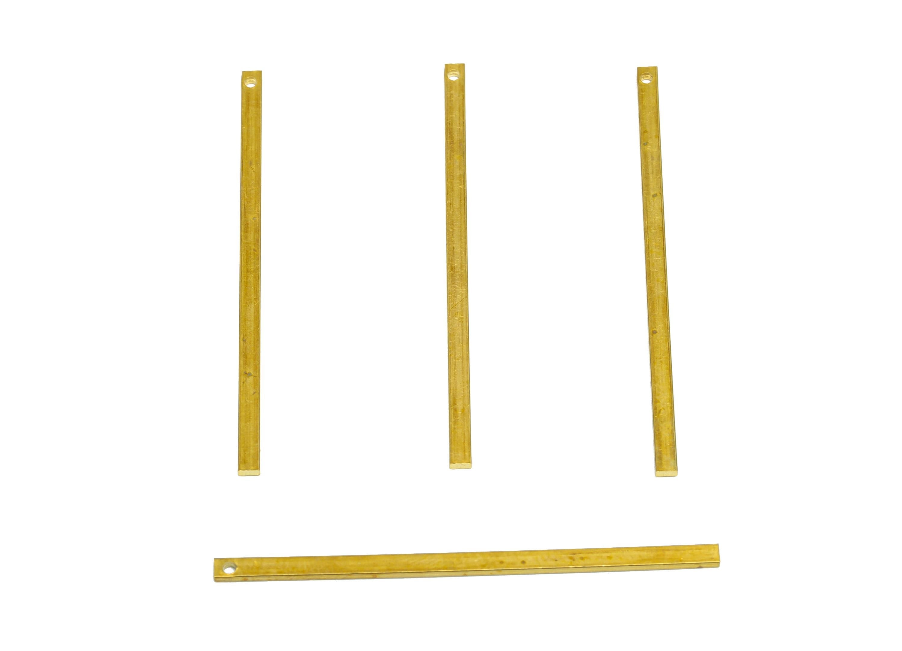 Brass Stick Earring Charm - Raw Brass Bar Earring Charm - Solid Brass Bar - Crafting Supplies - Crafting Metal Bar - 45x2x1mm - PP10861 - DOMEDBAZAAR