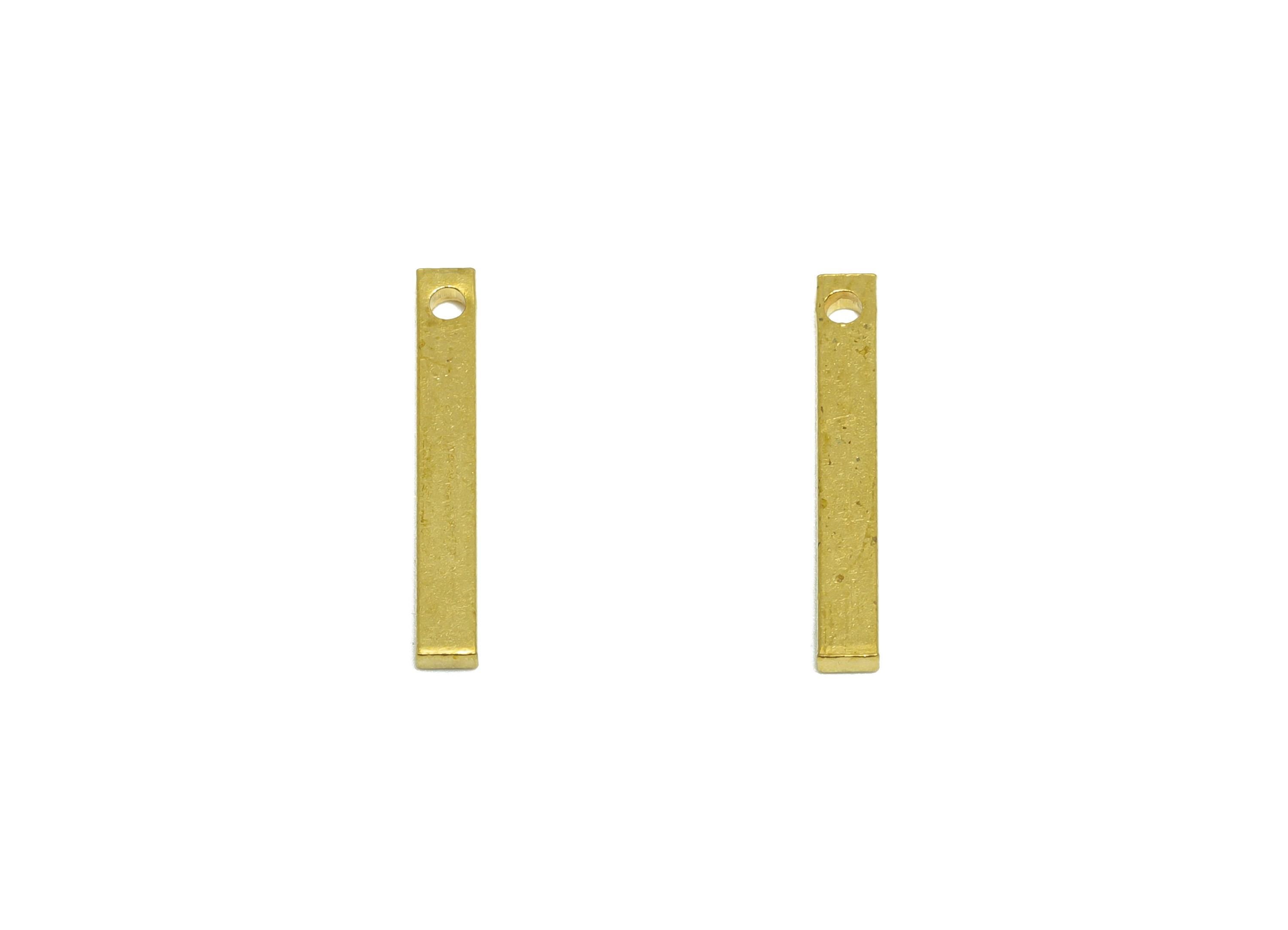 Brass Stick Earring Charm - Brass Bar Earring Charm - Rectangle Earring Charm - Crafting Supplies - Crafting Metal Bar - 15x2x1mm - PP10857 - DOMEDBAZAAR