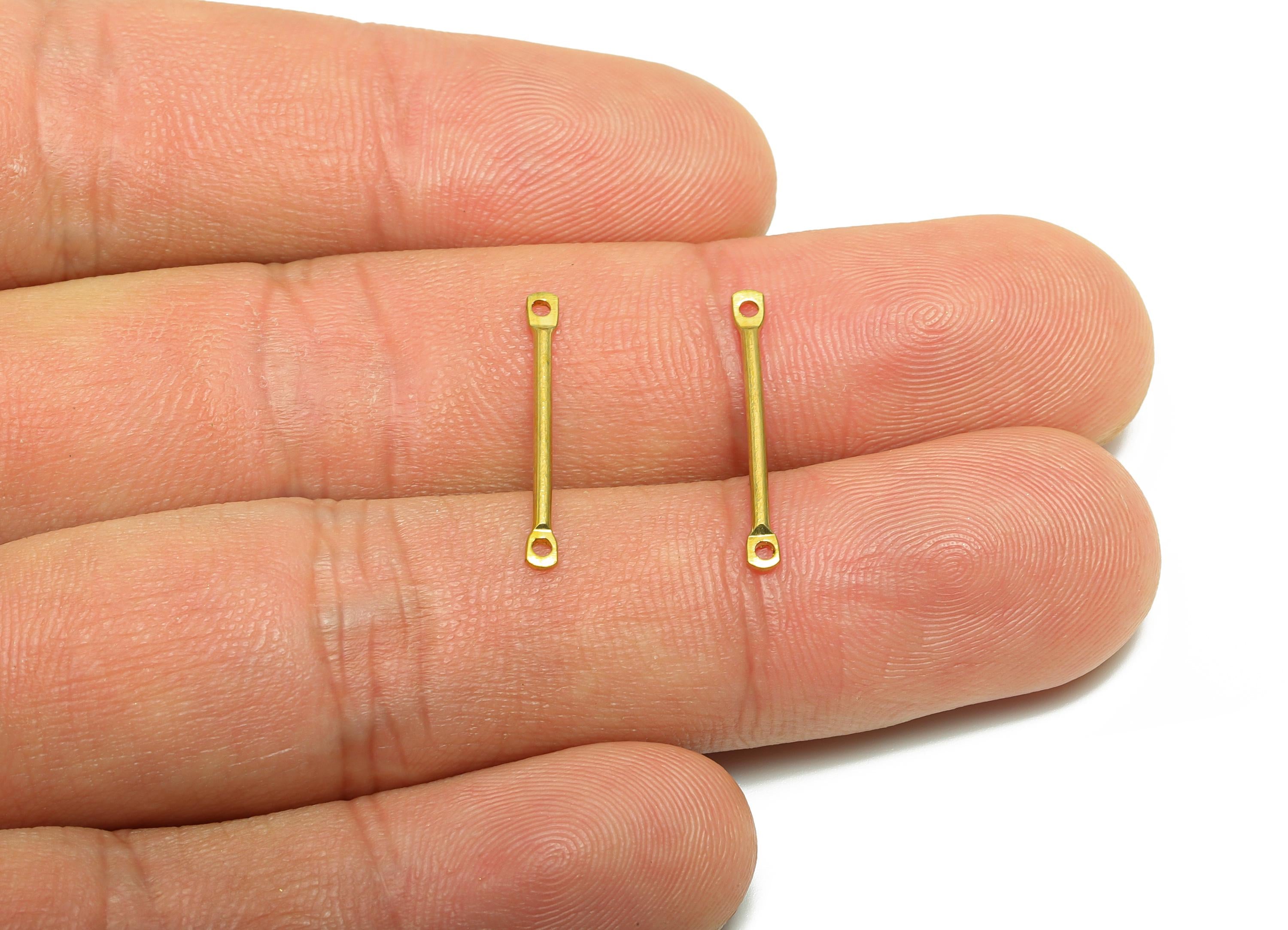 1.2*20mm Bar Earring Connector - Raw Brass Metal Link Component - Crafting Components - Metal Connector Pin - DIY Jewelry Supplies - PP10902 - DOMEDBAZAAR