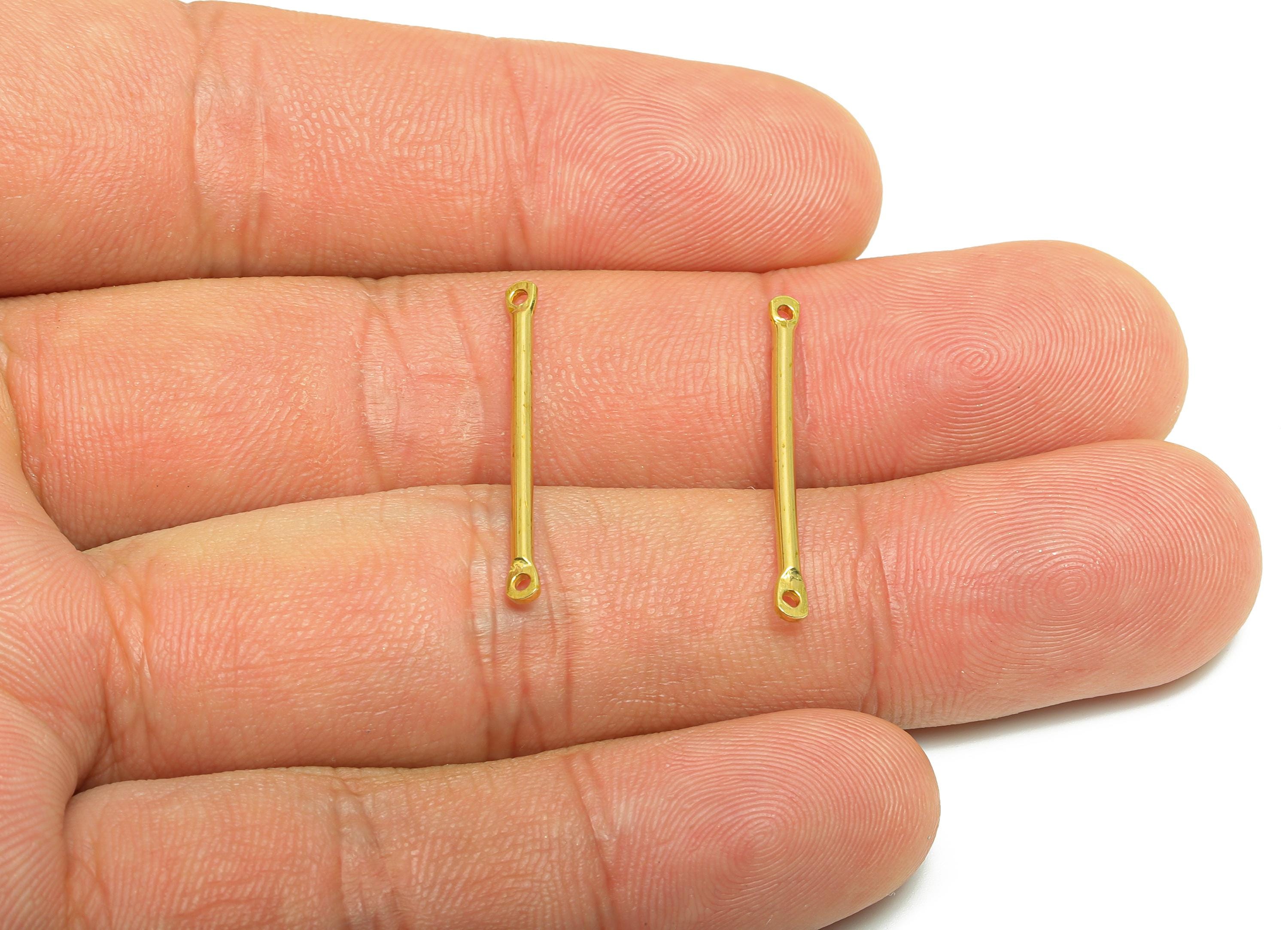 1.5*25mm Bar Earring Connector - Raw Brass Metal Link Component - Crafting Connector - Metal Connector Pin - DIY Jewelry Supplies - PP11034 - DOMEDBAZAAR