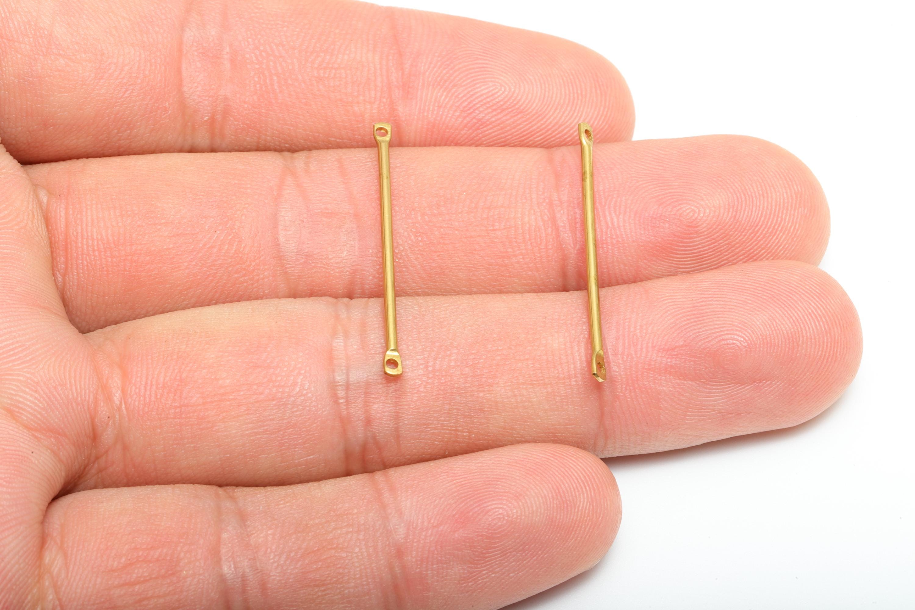 1.5*30mm Bar Earring Connector - Raw Brass Metal Link Component - Crafting Connector - Metal Connector Pin - DIY Jewelry Supplies - PP10895 - DOMEDBAZAAR