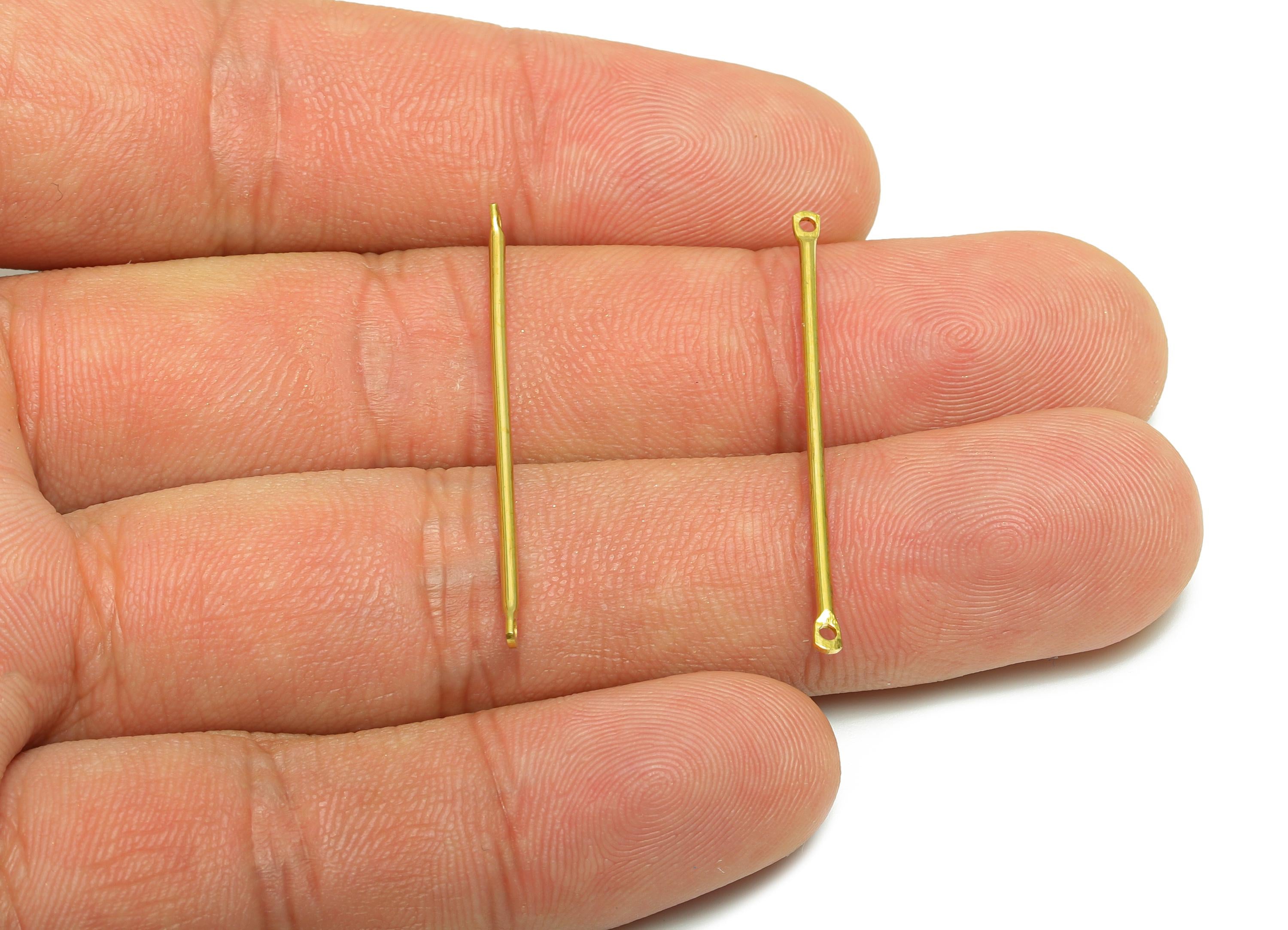 1.2*35mm Bar Earring Connector - Raw Brass Metal Link Component - Crafting Connector - Metal Connector Pin - DIY Jewelry Supplies - PP10900 - DOMEDBAZAAR