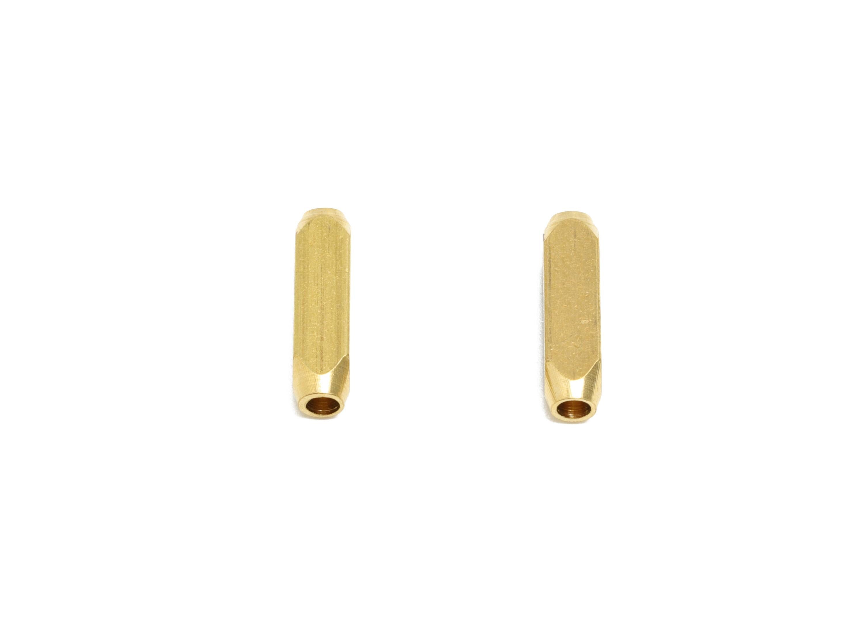 Brass Spacer Bead - Raw Brass Tube Spacer Bead for Jewelry Making - Brass Elongated Bead - Crafting Metal Charm - 12x3x3mm - PP10855 - DOMEDBAZAAR