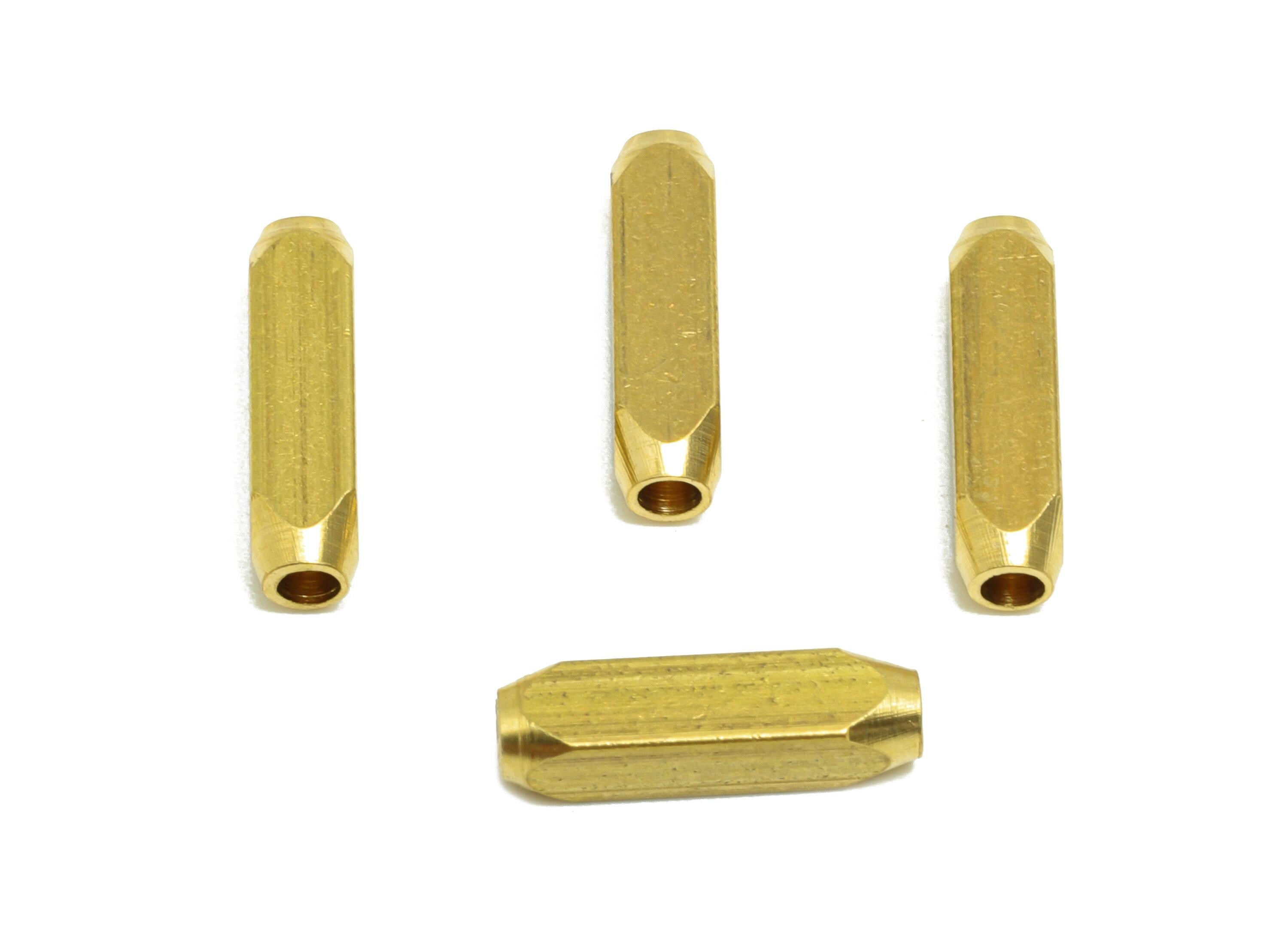 Brass Spacer Bead - Raw Brass Tube Spacer Bead for Jewelry Making - Brass Elongated Bead - Crafting Metal Charm - 12x3x3mm - PP10855 - DOMEDBAZAAR