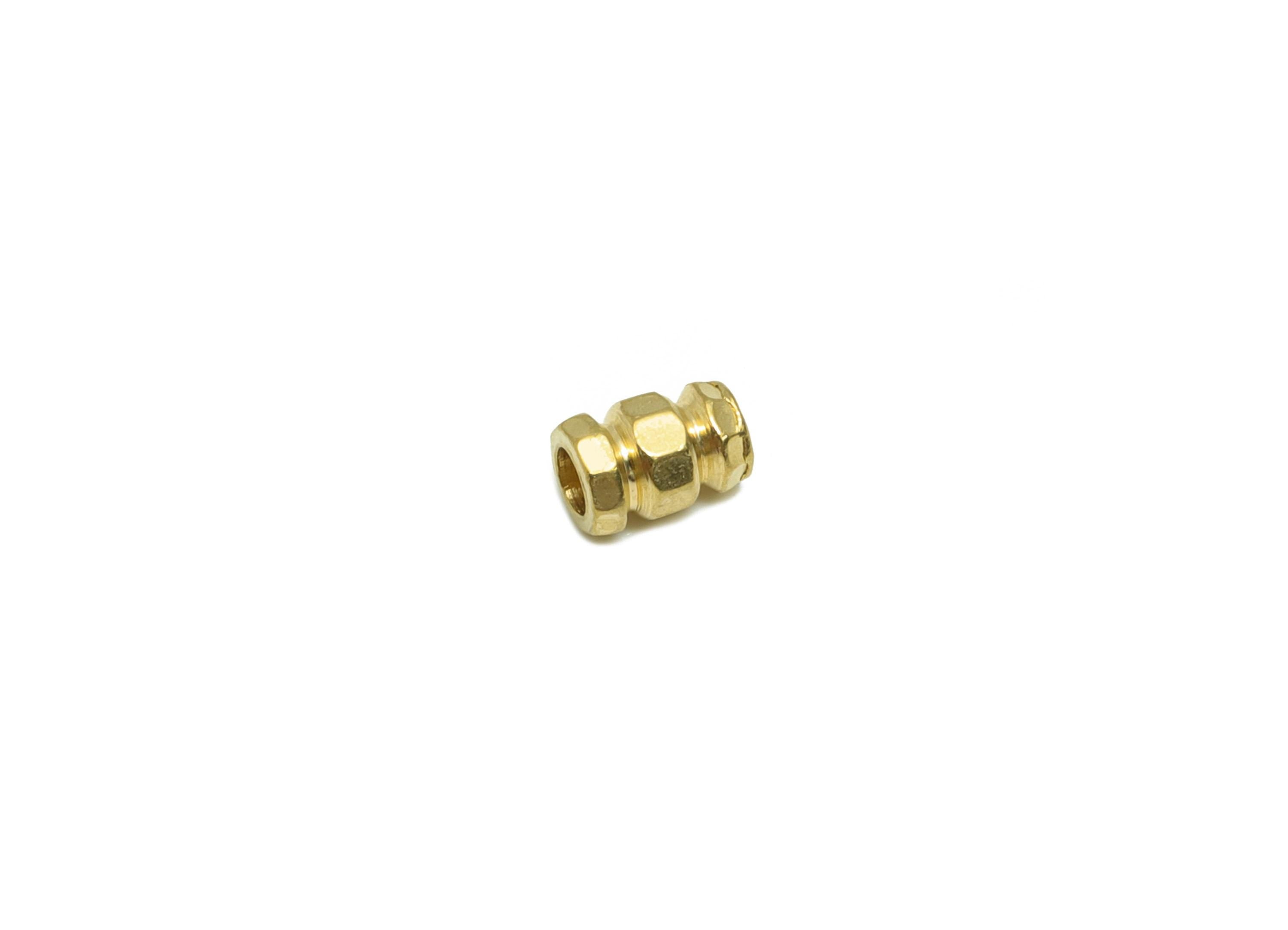 Brass Spacer Bead - Raw Brass Barrel Beads for Jewelry Making - Brass Barrel Bead - Metal Barrel Spacer Bead - 3.9x2.7x2.7mm - PP10874
