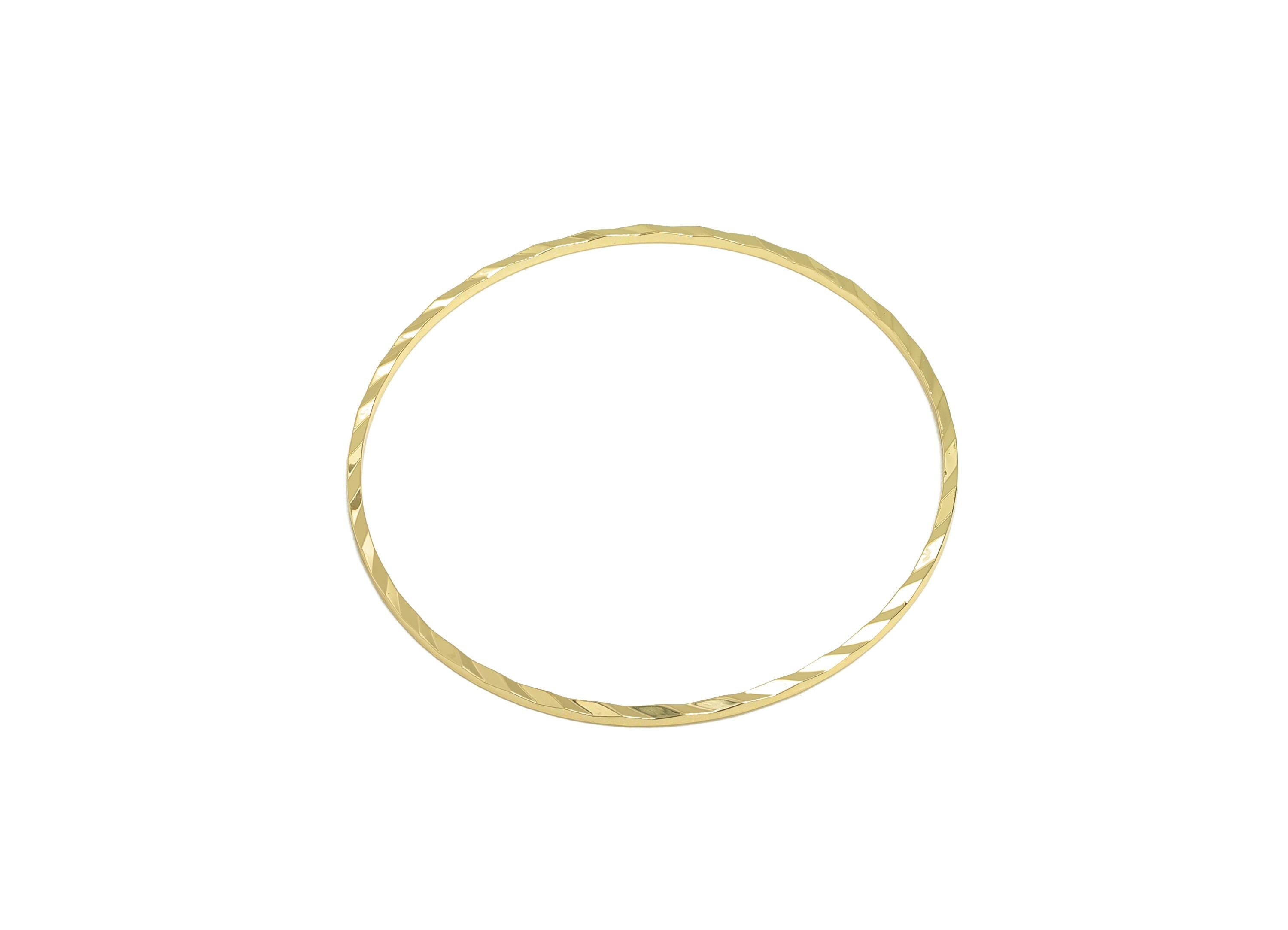 35mm Gold Round Connector - Textured Circle Jewelry - Brass Geometry Minimalist Jewelry - DIY Jewelry - 18K Real Gold Plated - RGP9289-35 - DOMEDBAZAAR