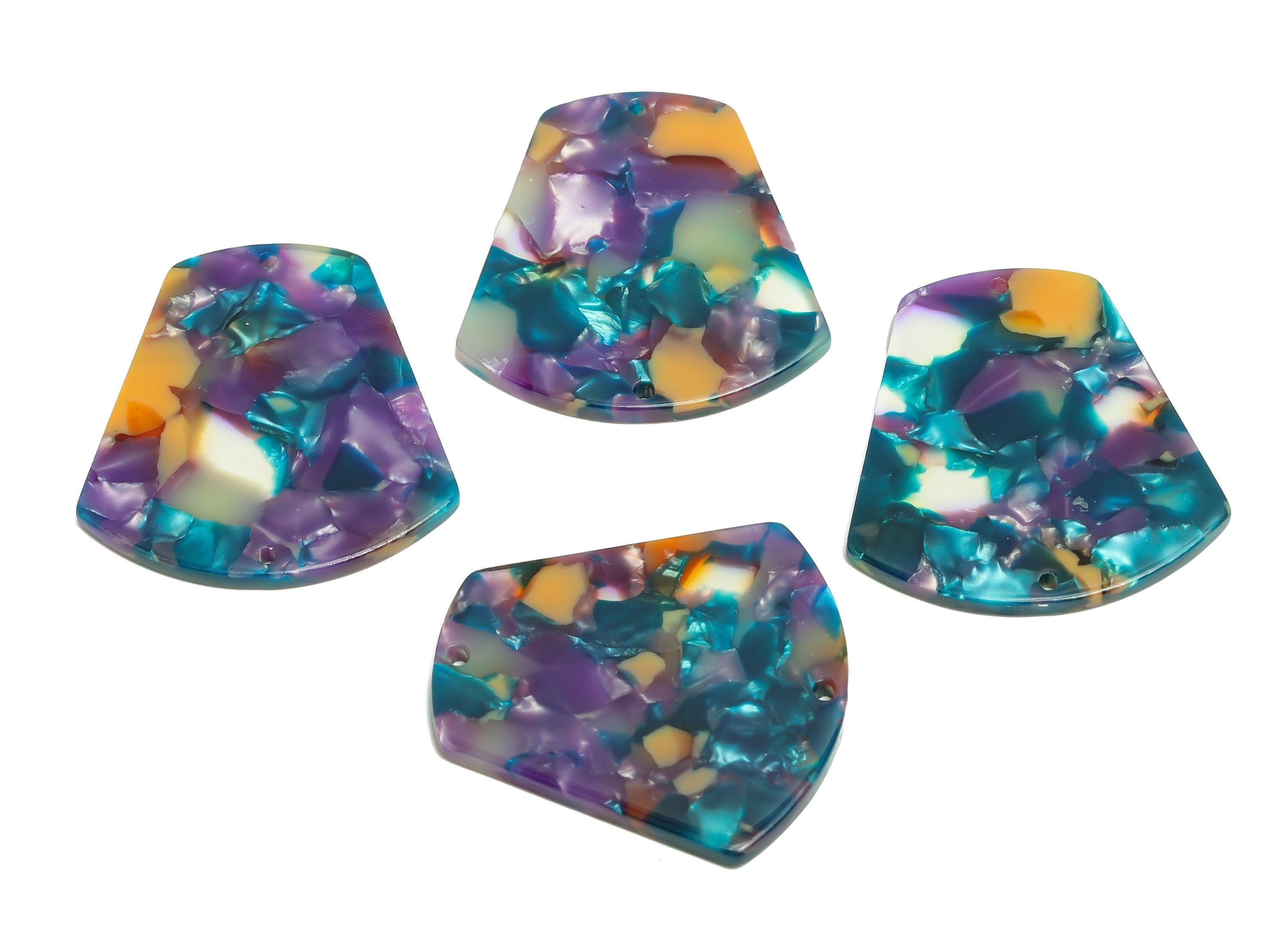 Acetic Acid Trapezoid Charm - DIY Jewelry Geometric Connector - Modern Jewelry - Handmade Accessory  - 34.95x32.62x2.55mm - AC2636-A1042 - DOMEDBAZAAR