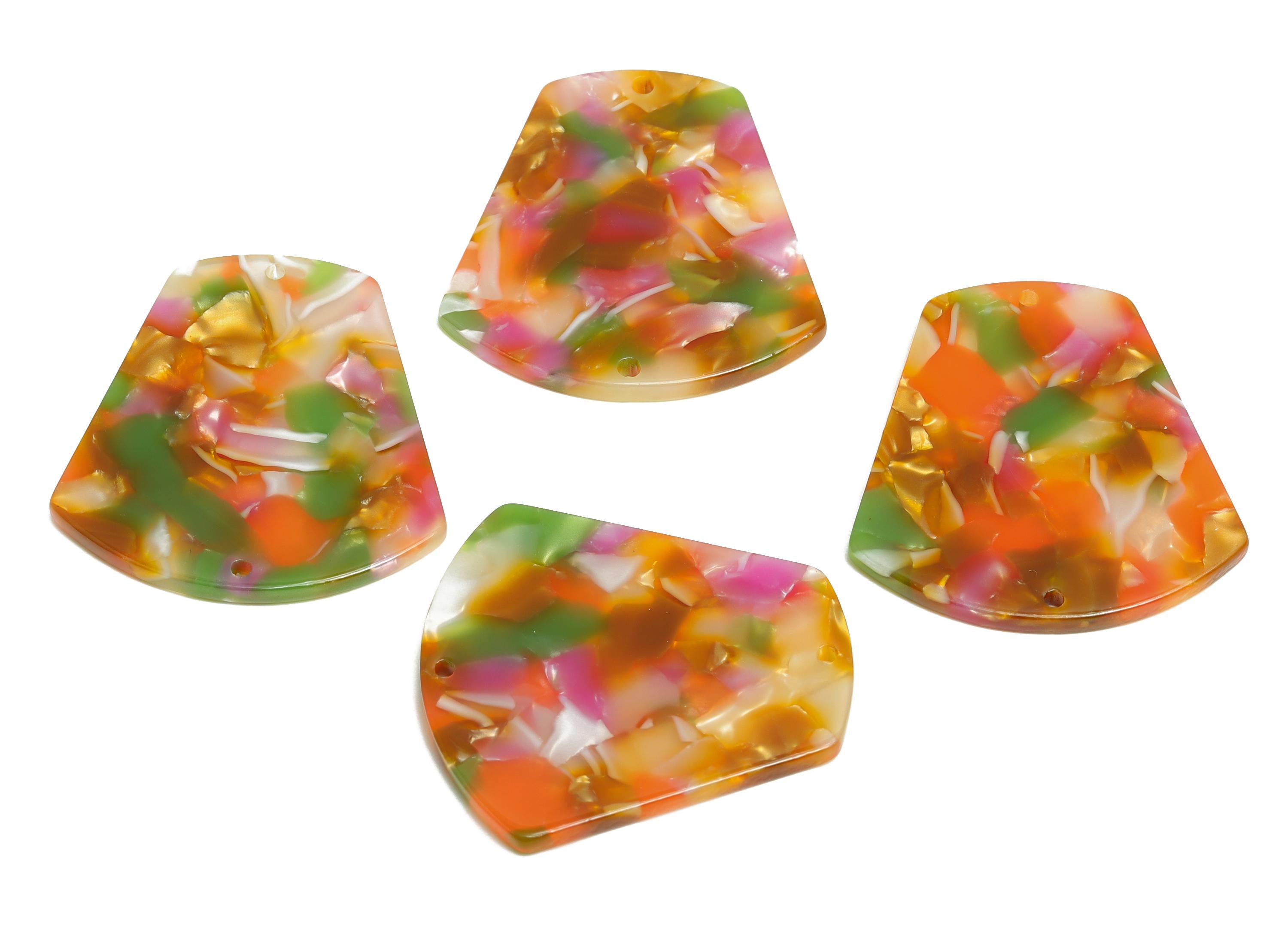 Acetic Acid Trapezoid Charm - DIY Jewelry Geometric Connector - Modern Jewelry - Handmade Accessory  - 34.95x32.62x2.55mm - AC2636-A1043 - DOMEDBAZAAR