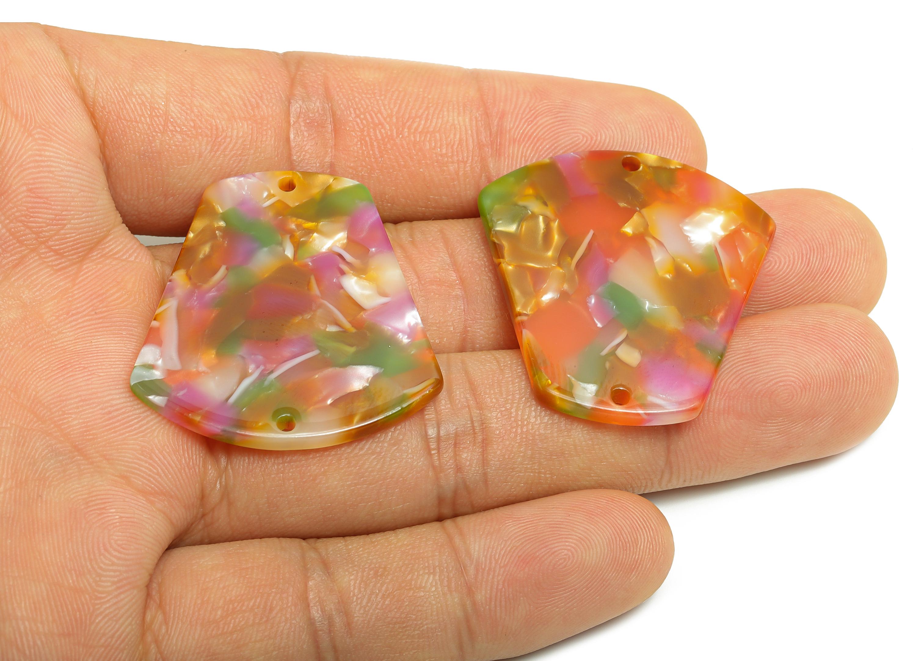 Acetic Acid Trapezoid Charm - DIY Jewelry Geometric Connector - Modern Jewelry - Handmade Accessory  - 34.95x32.62x2.55mm - AC2636-A1043 - DOMEDBAZAAR