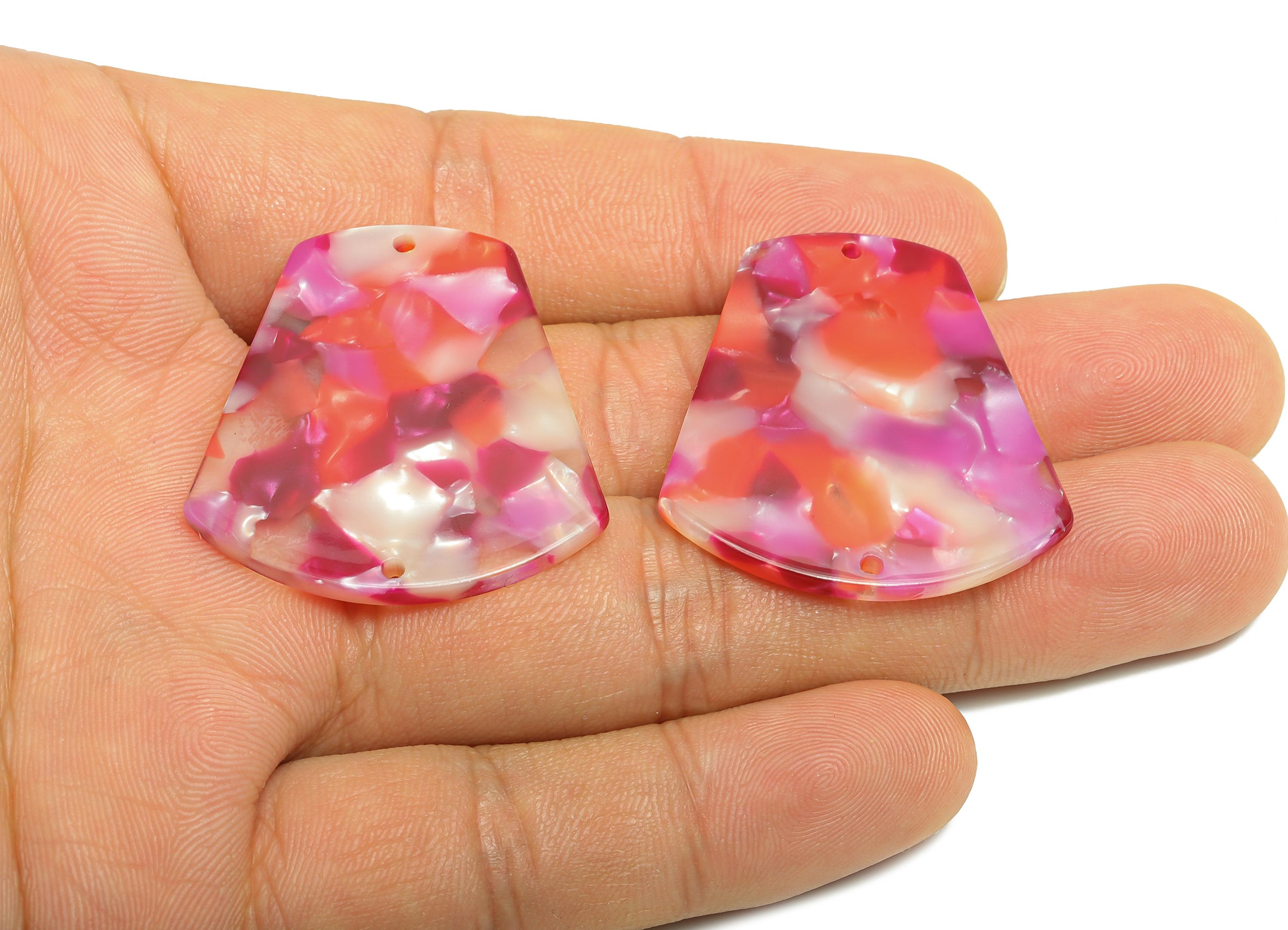 Acetic Acid Trapezoid Charm - DIY Jewelry Geometric Connector - Modern Jewelry - Handmade Accessory  - 34.95x32.62x2.55mm - AC2636-A1041 - DOMEDBAZAAR