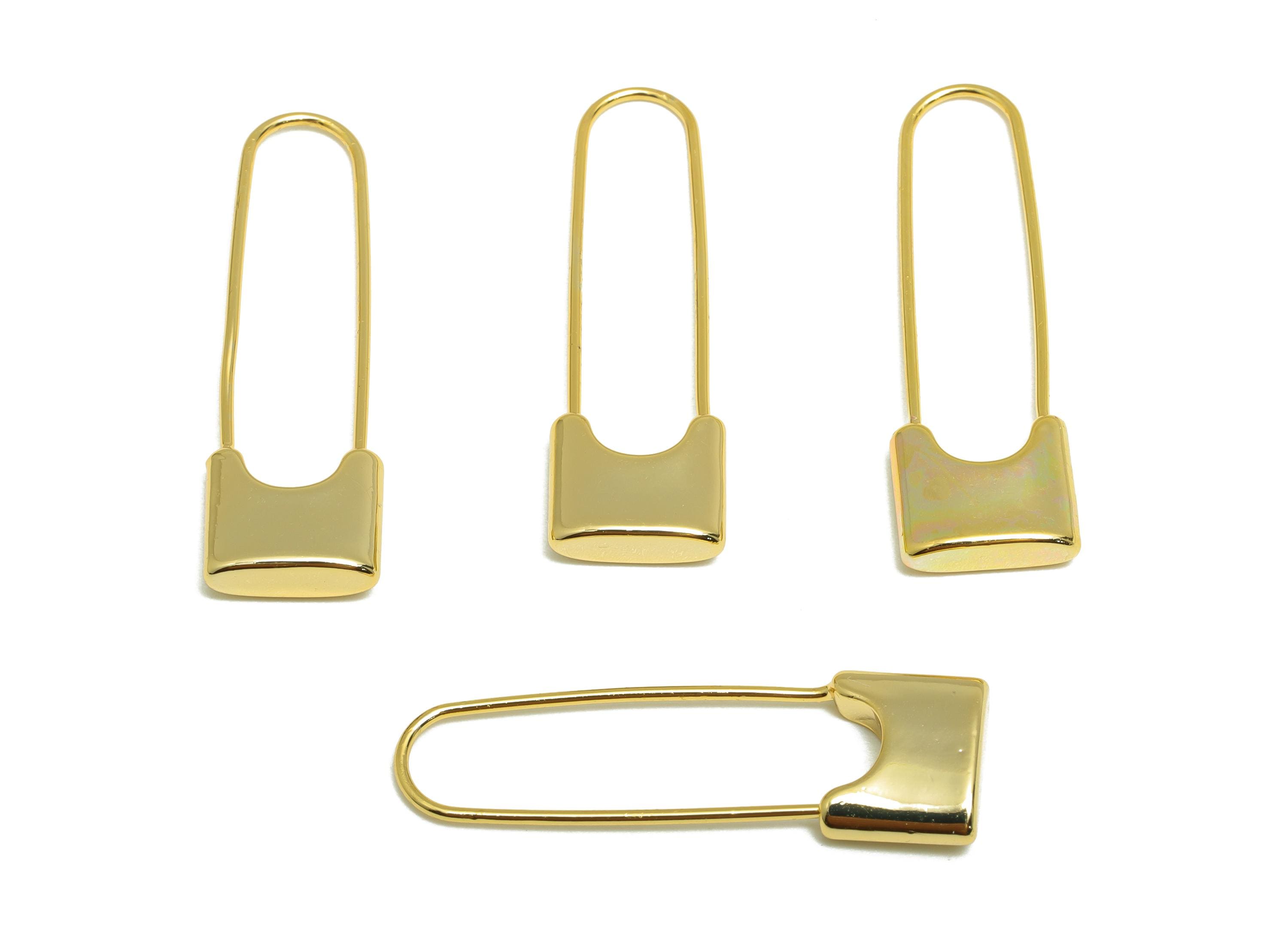 Brass Bag Huggie Ear Wire - Minimalist Lock Earring Wire - Gold Daily Wear Earring Wire - 18K Real Gold Plating - 30.17x9.5x3.1mm - RGP9158 - DOMEDBAZAAR