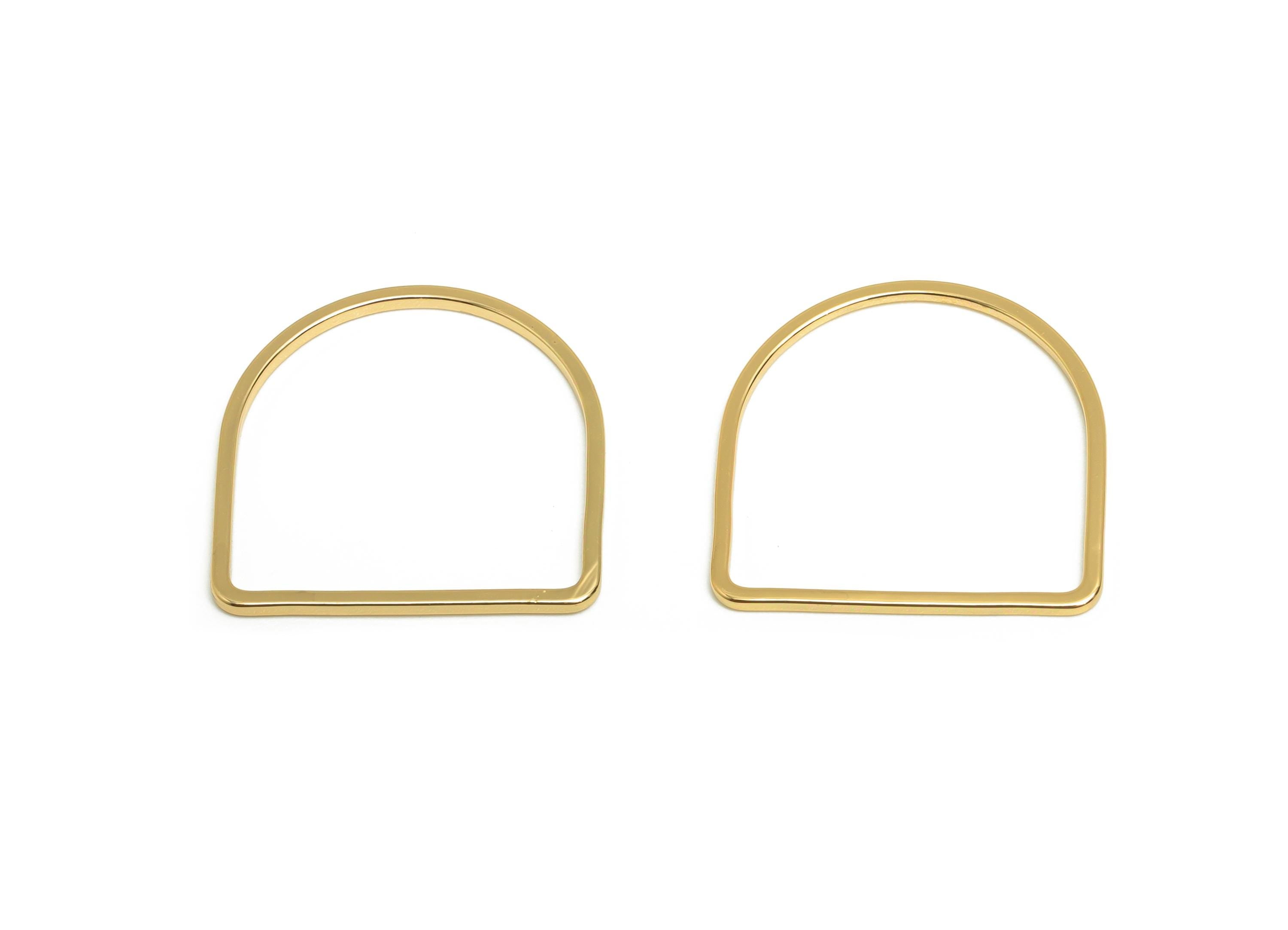 20*20mm Gold Arch Connector - Geometric Link - Brass Geometry Frame Charm - Minimalist Jewelry - DIY Jewelry - 18K Real Gold Plated -RGP9284 - DOMEDBAZAAR