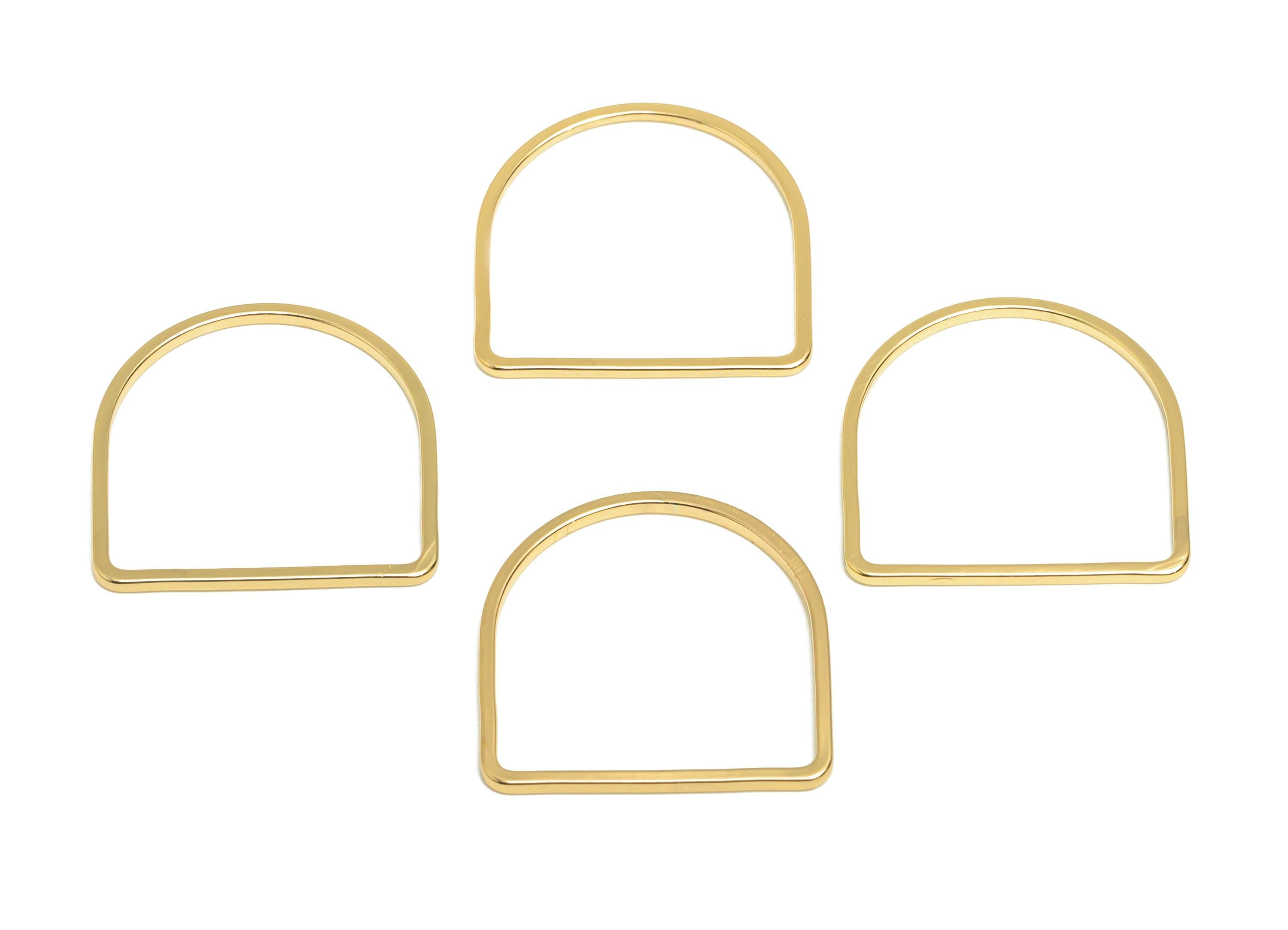 20*20mm Gold Arch Connector - Geometric Link - Brass Geometry Frame Charm - Minimalist Jewelry - DIY Jewelry - 18K Real Gold Plated -RGP9284 - DOMEDBAZAAR