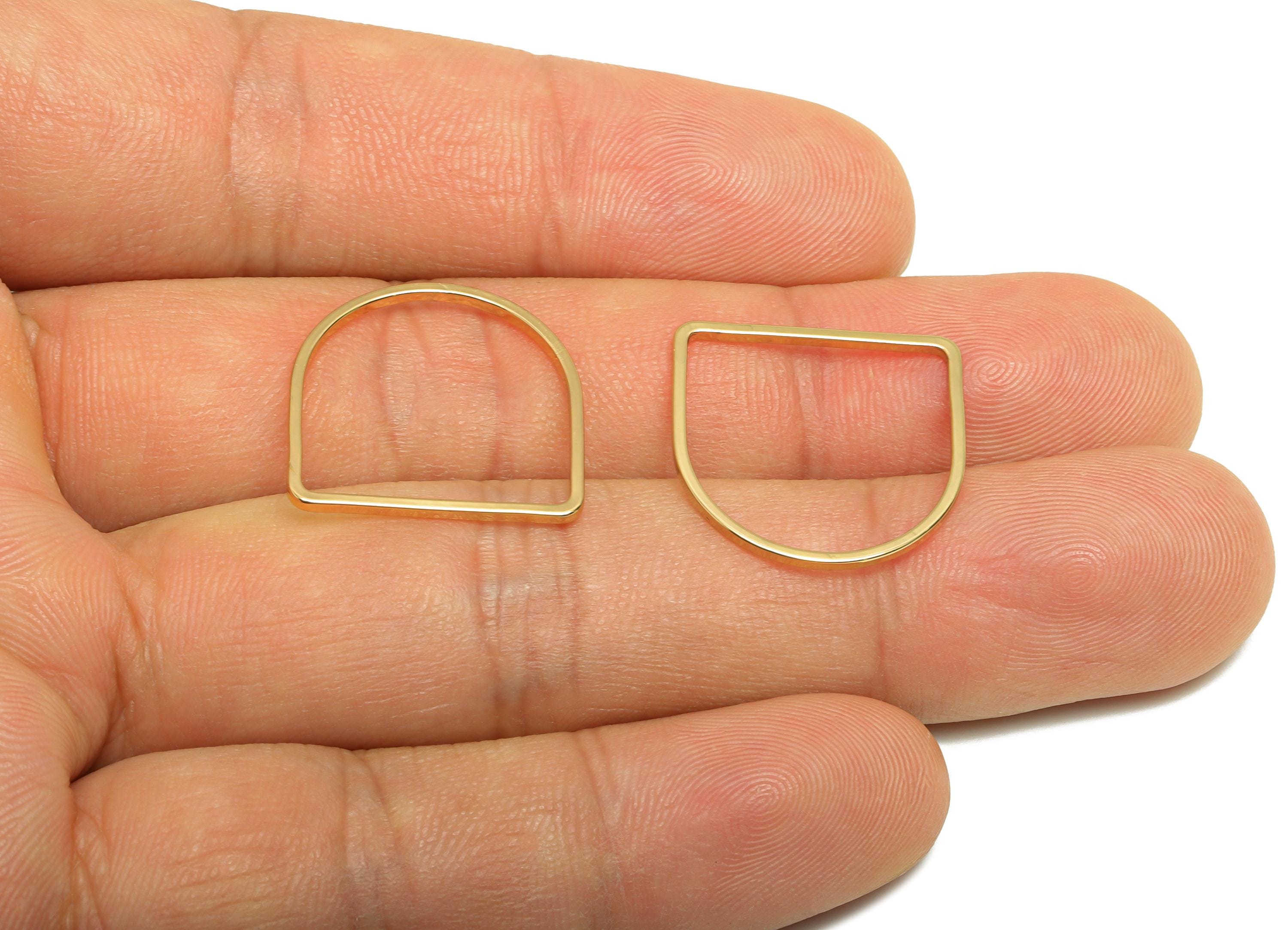 20*20mm Gold Arch Connector - Geometric Link - Brass Geometry Frame Charm - Minimalist Jewelry - DIY Jewelry - 18K Real Gold Plated -RGP9284 - DOMEDBAZAAR