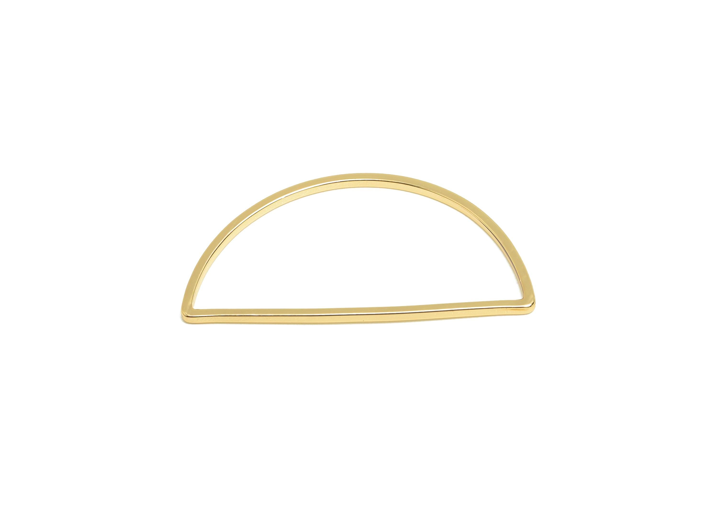 15*30mm Gold Domed Connector - Geometric Link - Brass Geometry Frame Charm - Minimalist Jewelry - DIY Jewelry - 18K Real Gold Plated-RGP9287 - DOMEDBAZAAR