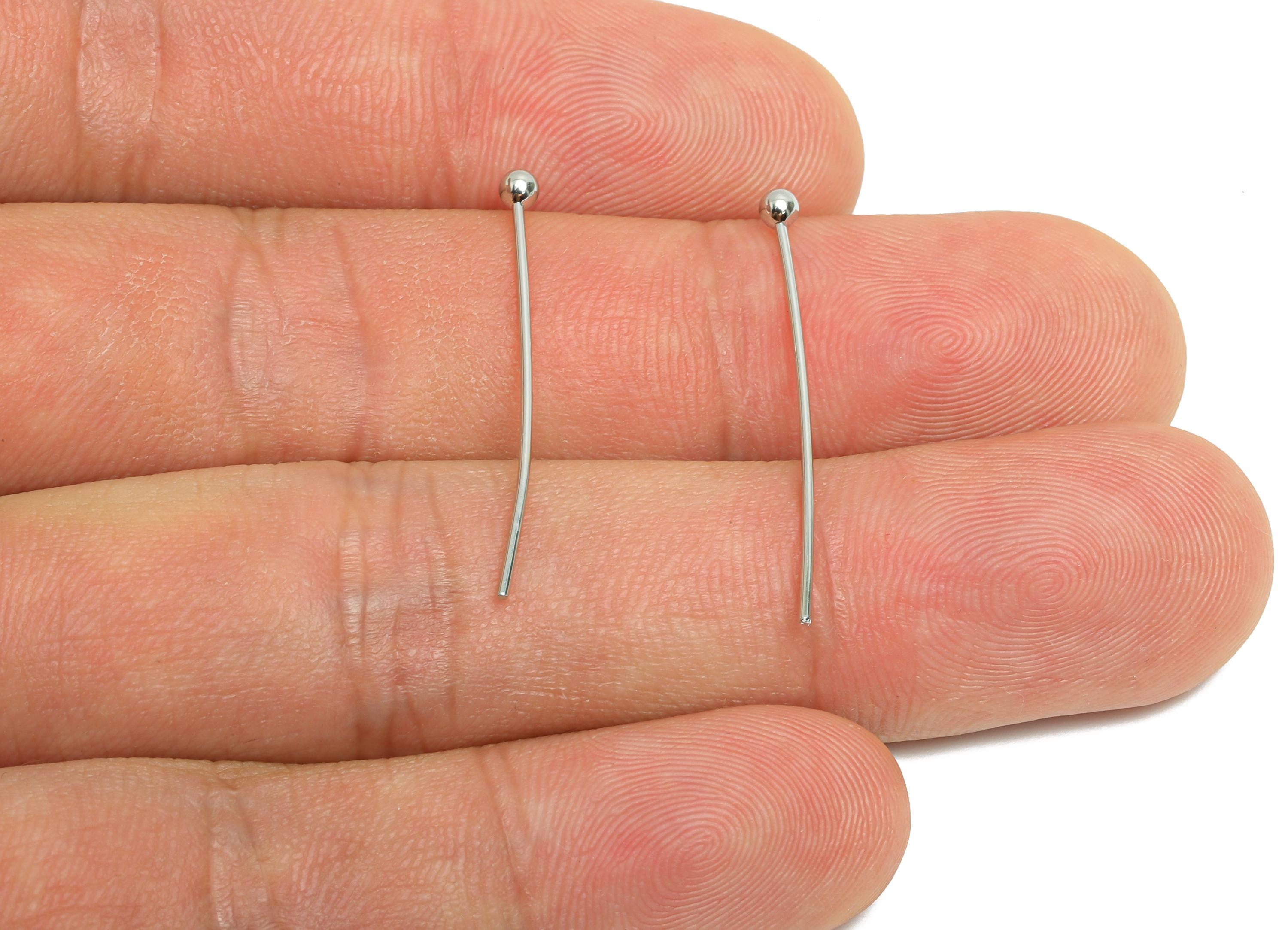 0.7*30*2.3 Silver Ball Headpins - Bead Stopper Pin Charm - Metal Headpin -DIY Jewelry Making - Beading Supplies Handmade Creation-RGP10363 - DOMEDBAZAAR