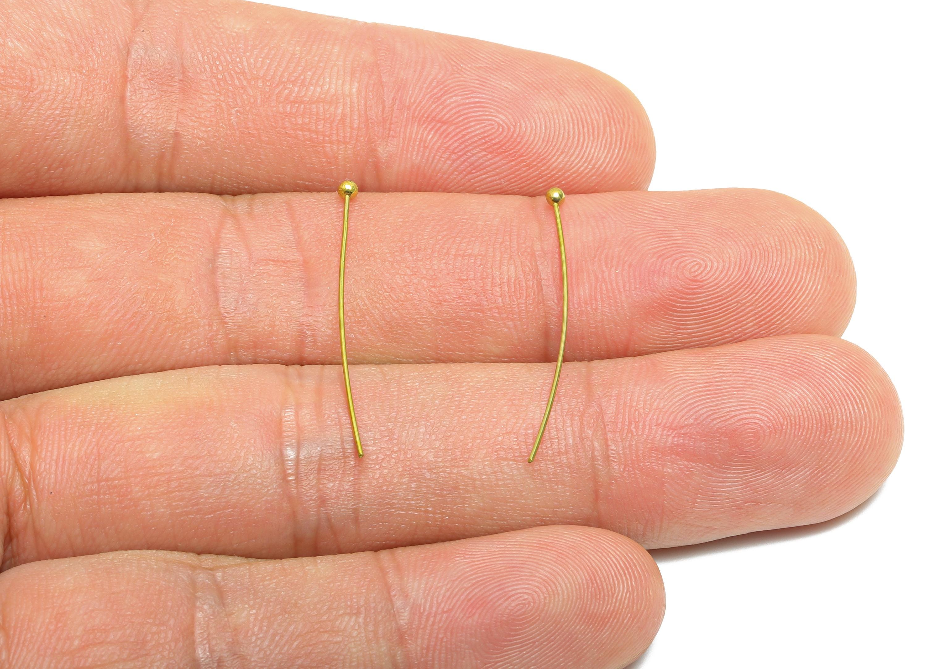 0.5*28*2mm Ball Headpin - Raw Brass Bead Stopper Pin - Metal Headpin - Wire Pin For Jewelry - Bead Supplies for Handmade Creation - PP11015 - DOMEDBAZAAR