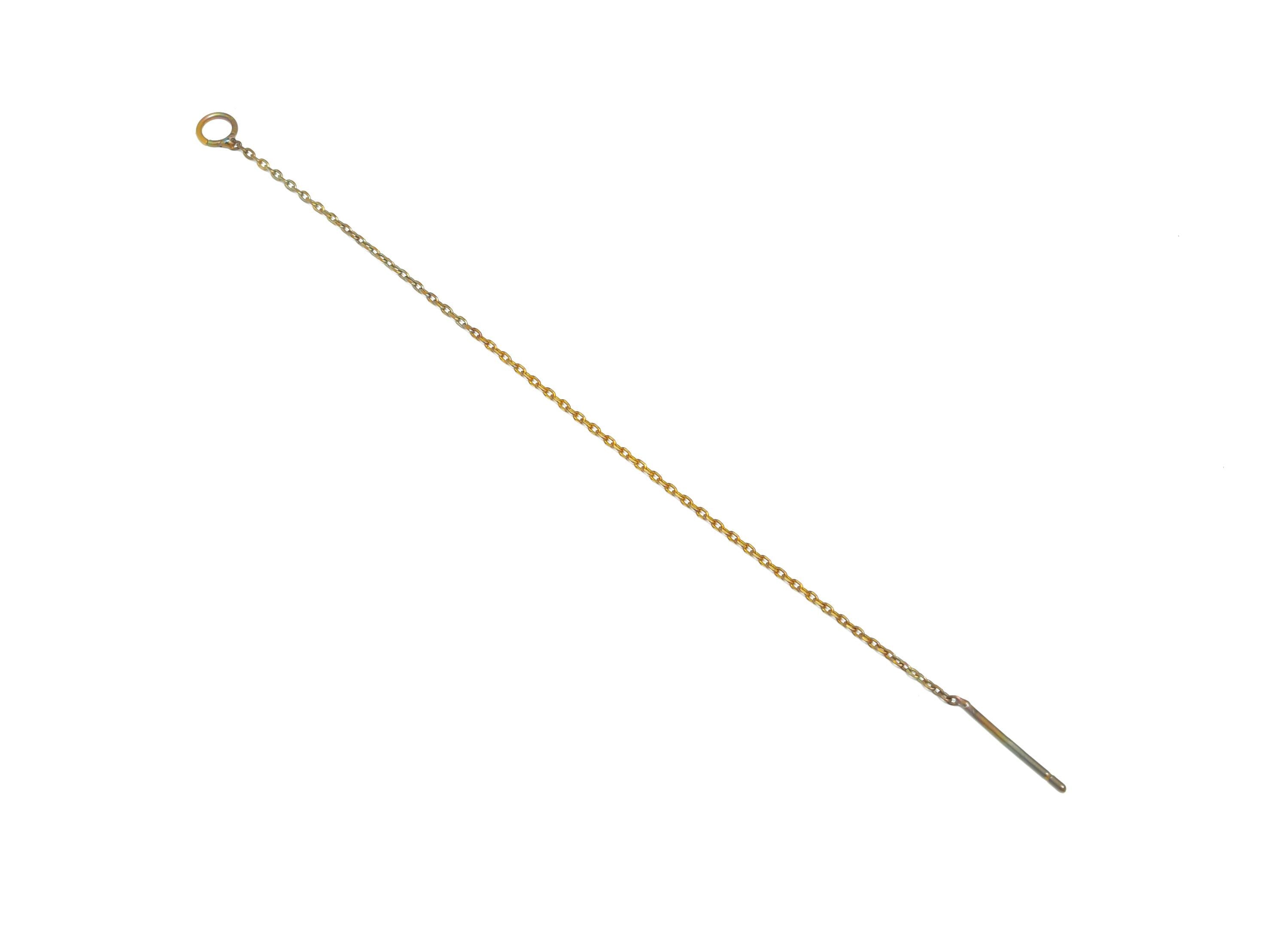 Brass Chian Earring Post - Raw Brass Threader Earring With Loop - Minimalist Chain Earrings - Chic Minimalist Earring - 152x3x1mm  - PP11000 - DOMEDBAZAAR