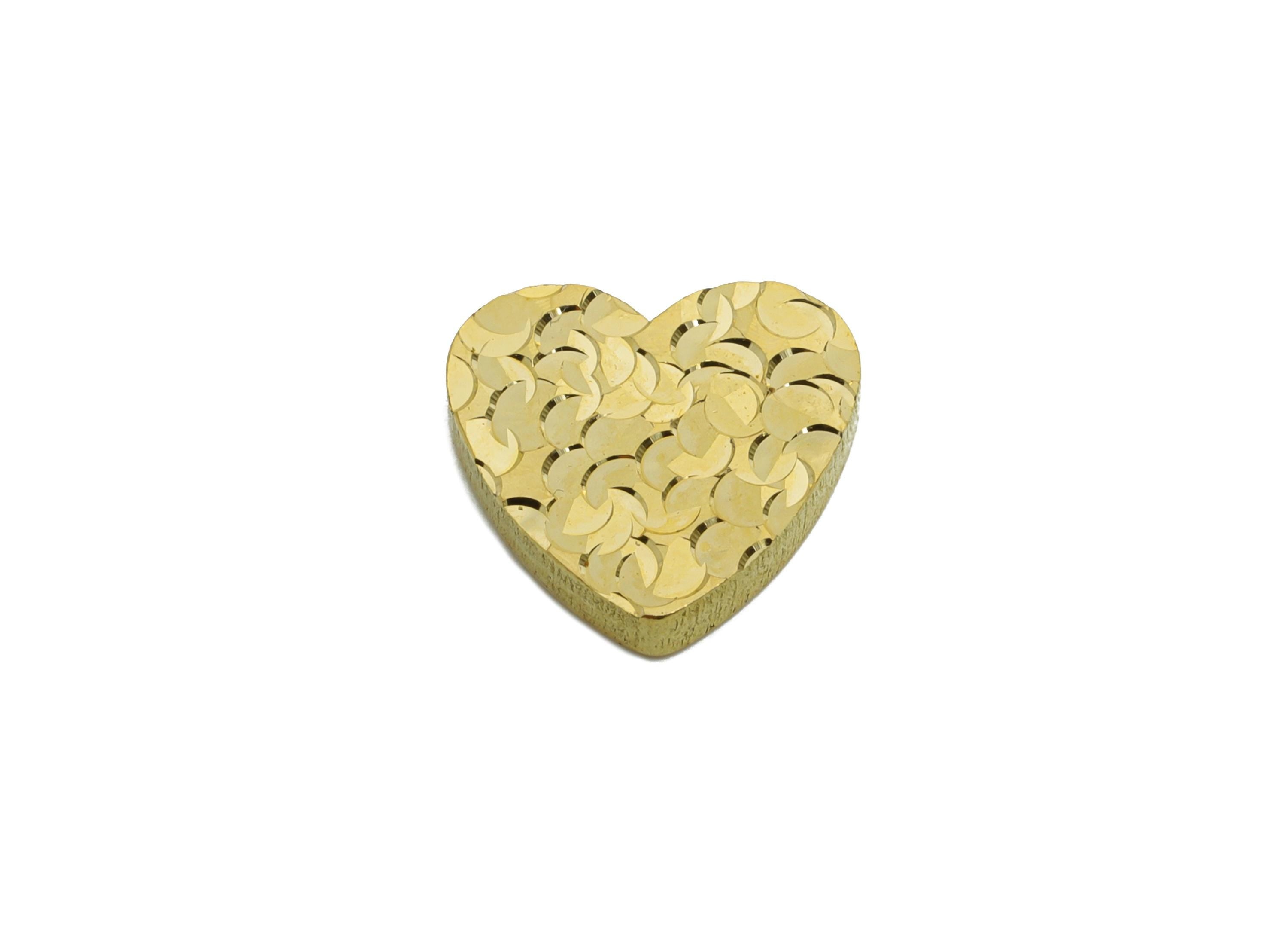 Brass Heart Cabachon - Raw Brass Textured Heart Cabachon - Vintage Elegant Heart Jewelry - Textured Laser Cut - 11x11x2mm -PP11166 - DOMEDBAZAAR