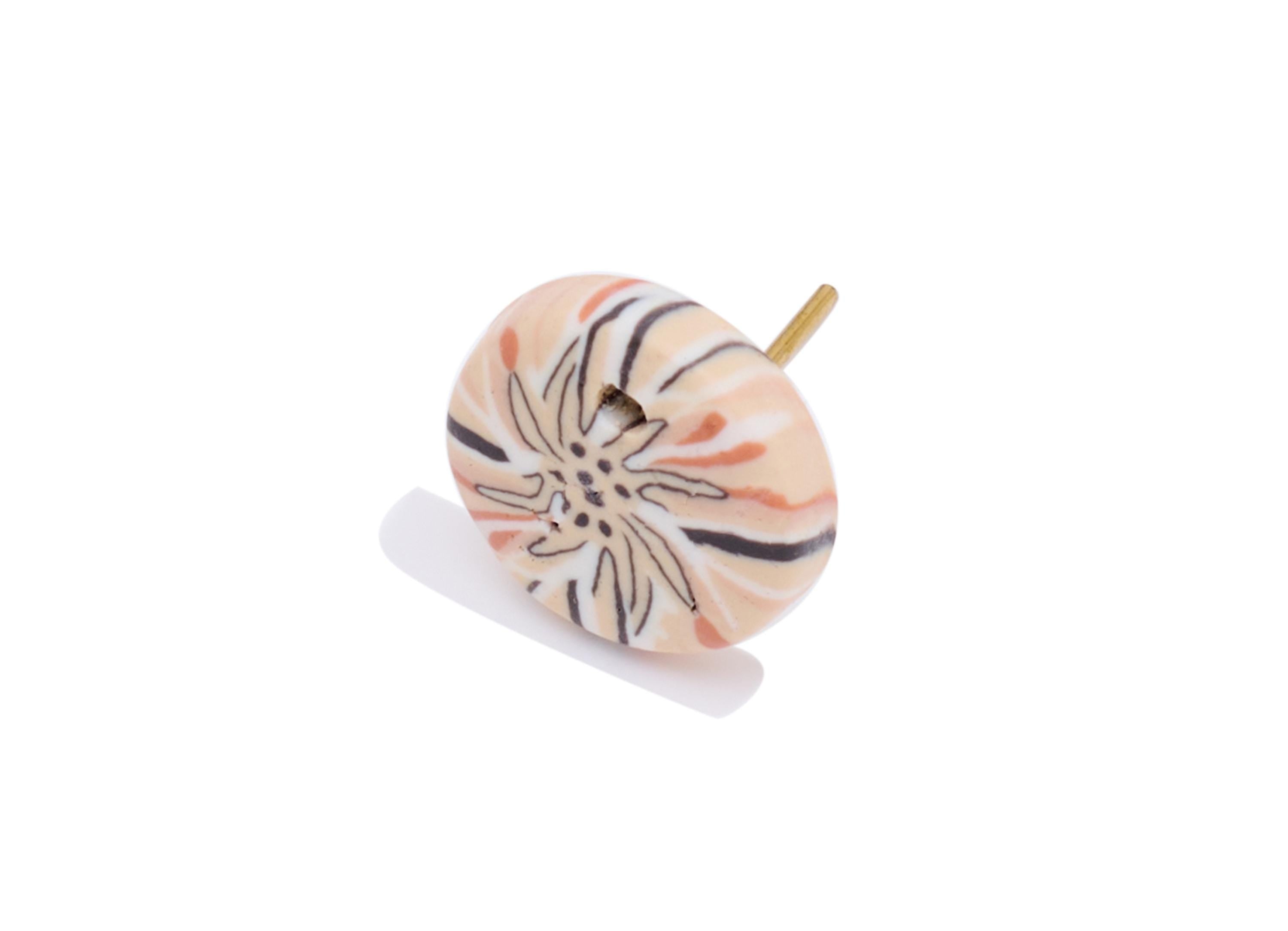 Polymer Clay Earring Stud - Artistic Lightweight Polymer Clay Post - Modern Polymer Clay Jewelry - Handcrafted Stud - 12x11x2.5mm - PC2350 - DOMEDBAZAAR