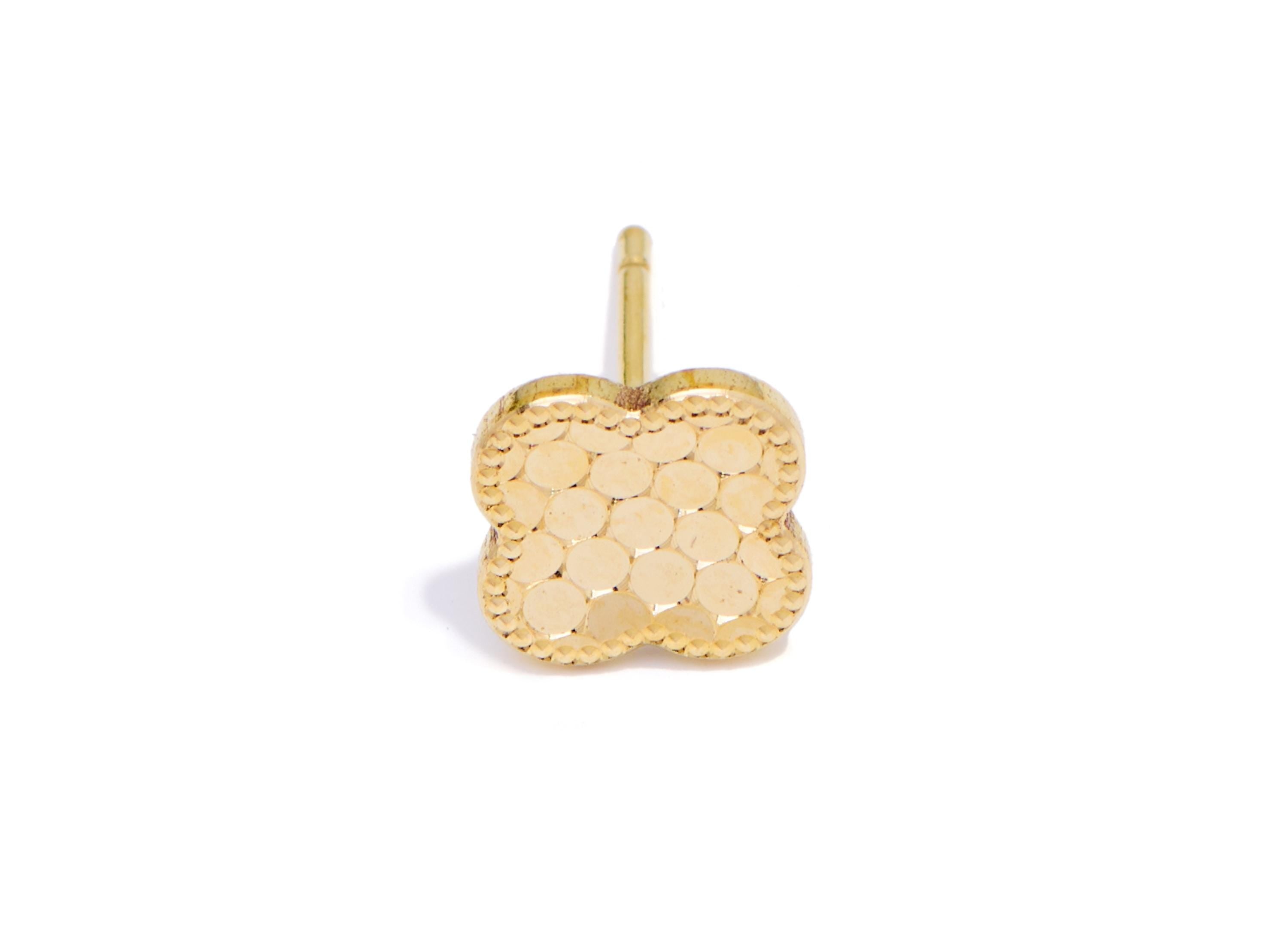 Brass Floral Earring Post - Raw Brass Textured Flower Stud - Botanical Modern Laser Cut Jewelry - Minimalist Jewelry - 9x7x0.8mm - PP11194 - DOMEDBAZAAR