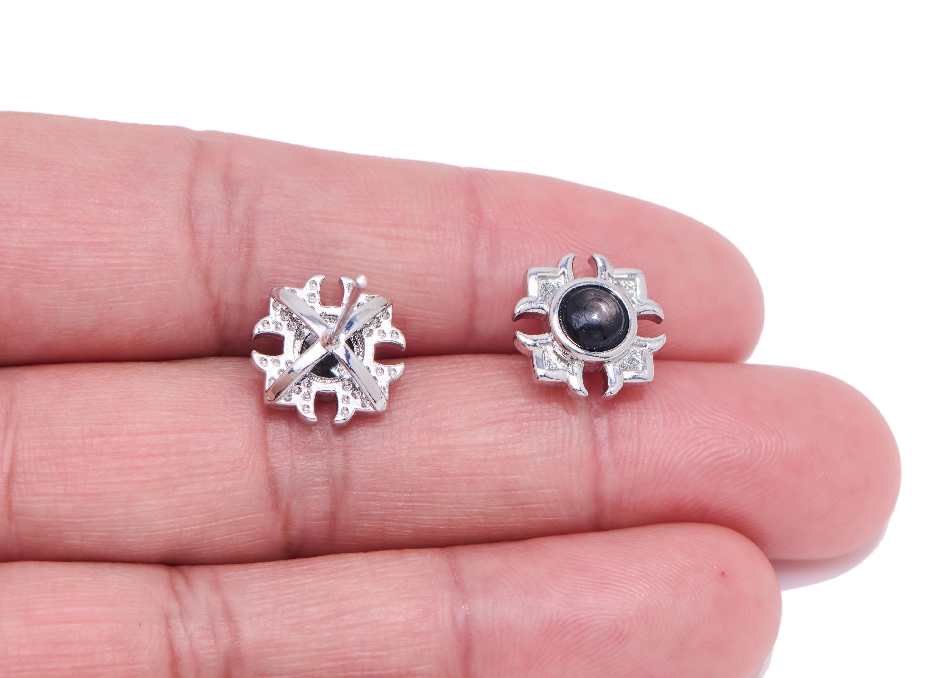 Brass Vintage Looking Earring Post - Brass Good Luck Earring Post - Minimalist Jewelry Making - White K Plated - 12.6x11.7x6.5mm - NS2657 - DOMEDBAZAAR