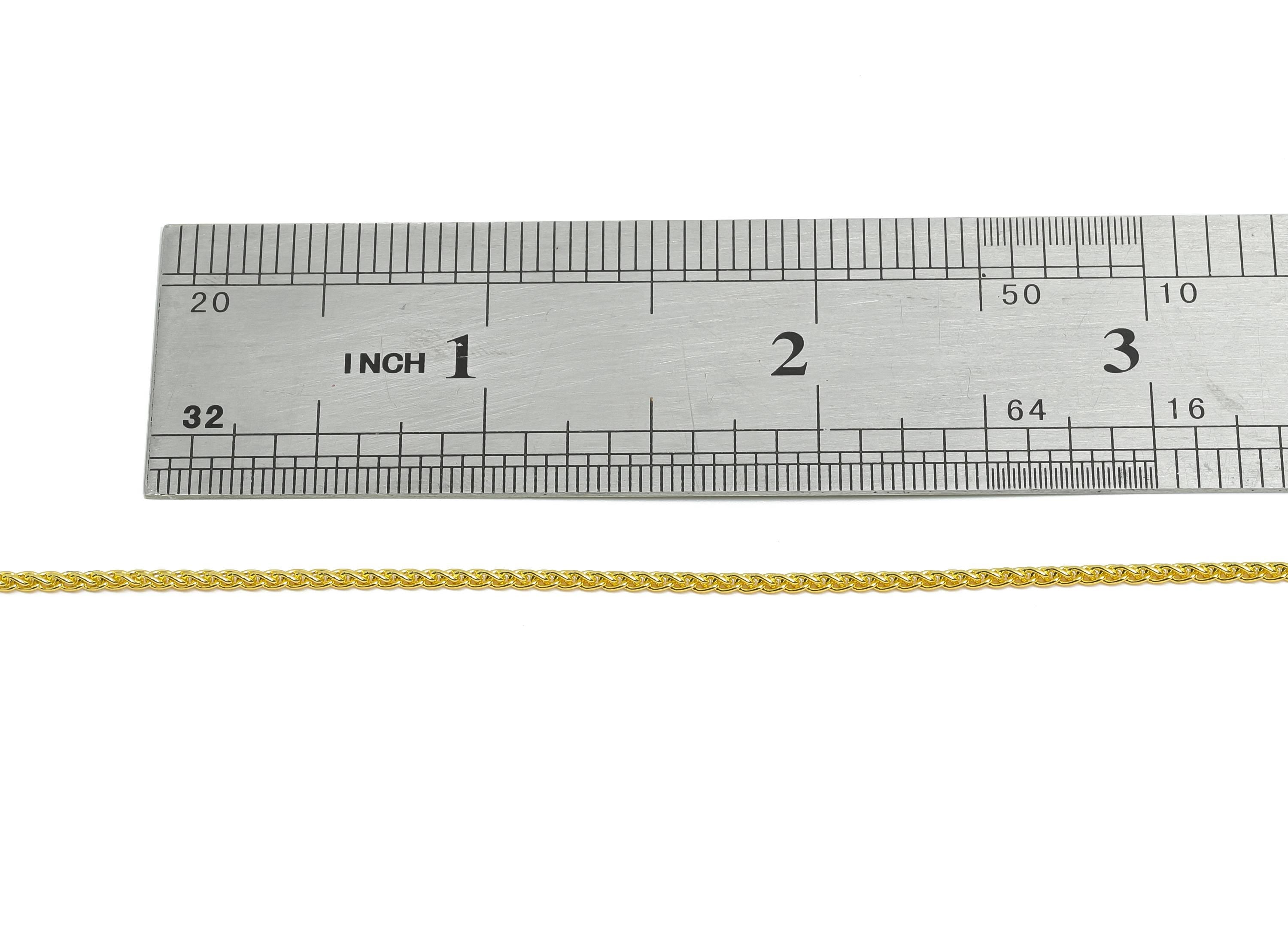 Gold Brass Stopper Necklace - Brass Lobster Clasp Chain - Sleek Chain Necklace - Modern Gold Chain -  24k Gold Plating - 45x1x1mm -RGP10716 - DOMEDBAZAAR