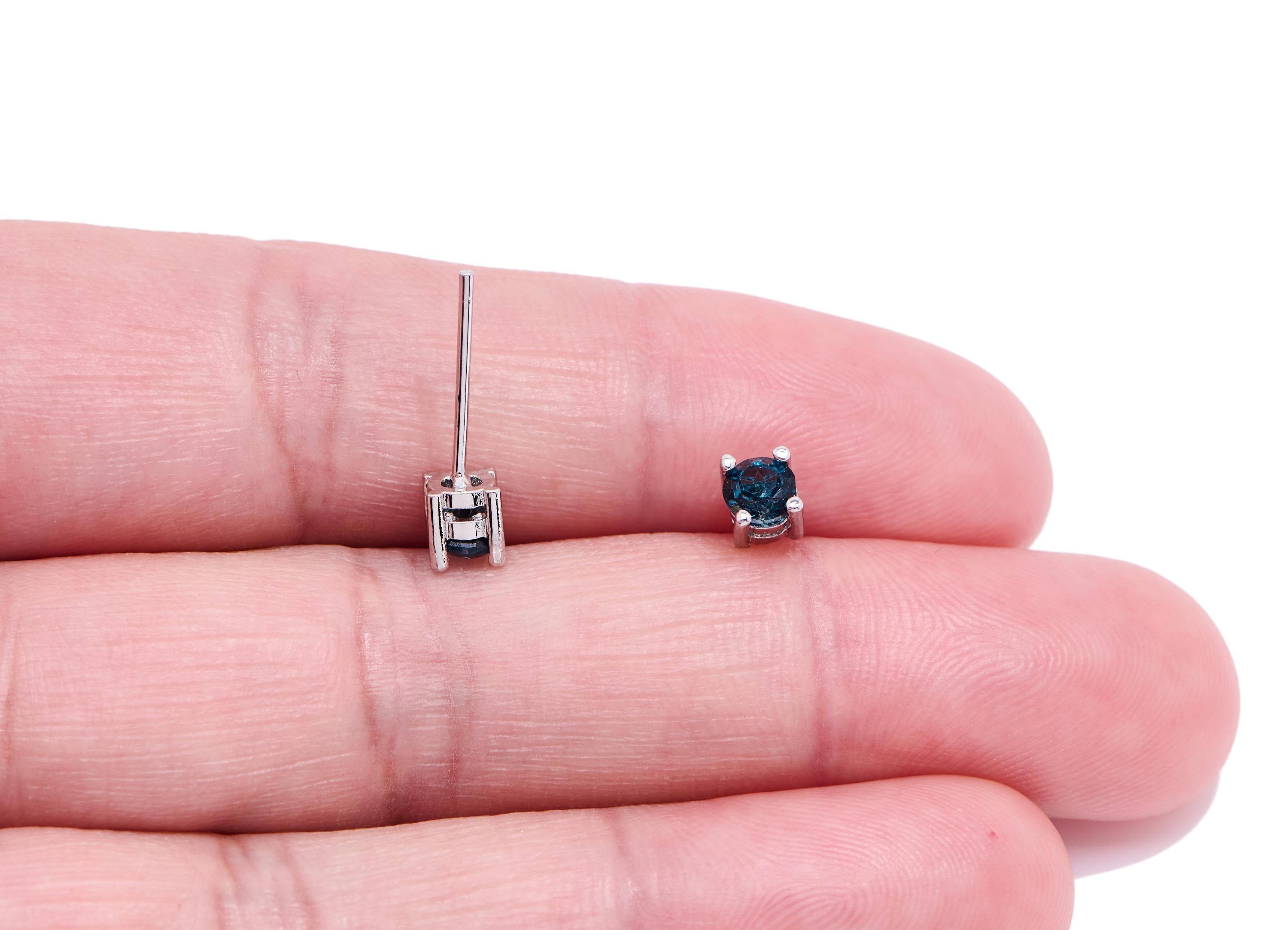 Topaz Stone Brass Round Stud - Mini Round Prong-Set Earring Post - Classic Jewelry Making - Silver Stud - White K Plated - 4x4x4mm - NS2662 - DOMEDBAZAAR