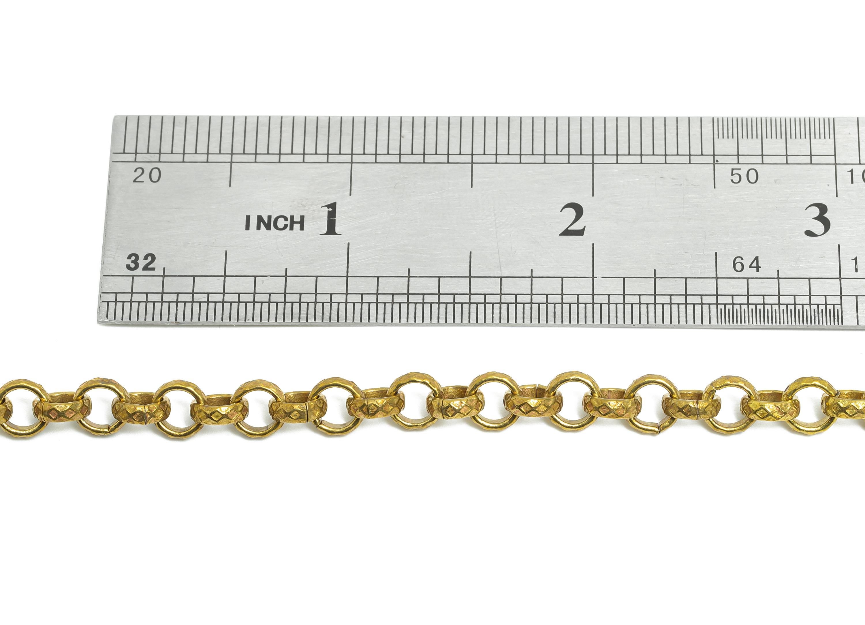 Hammered Rolo Chain - 6mm Raw Brass Textured Round Chain - Chunky Rolo Round Chain - Interlocking Chain DIY Necklace Bracelet Chain - CC1280 - DOMEDBAZAAR