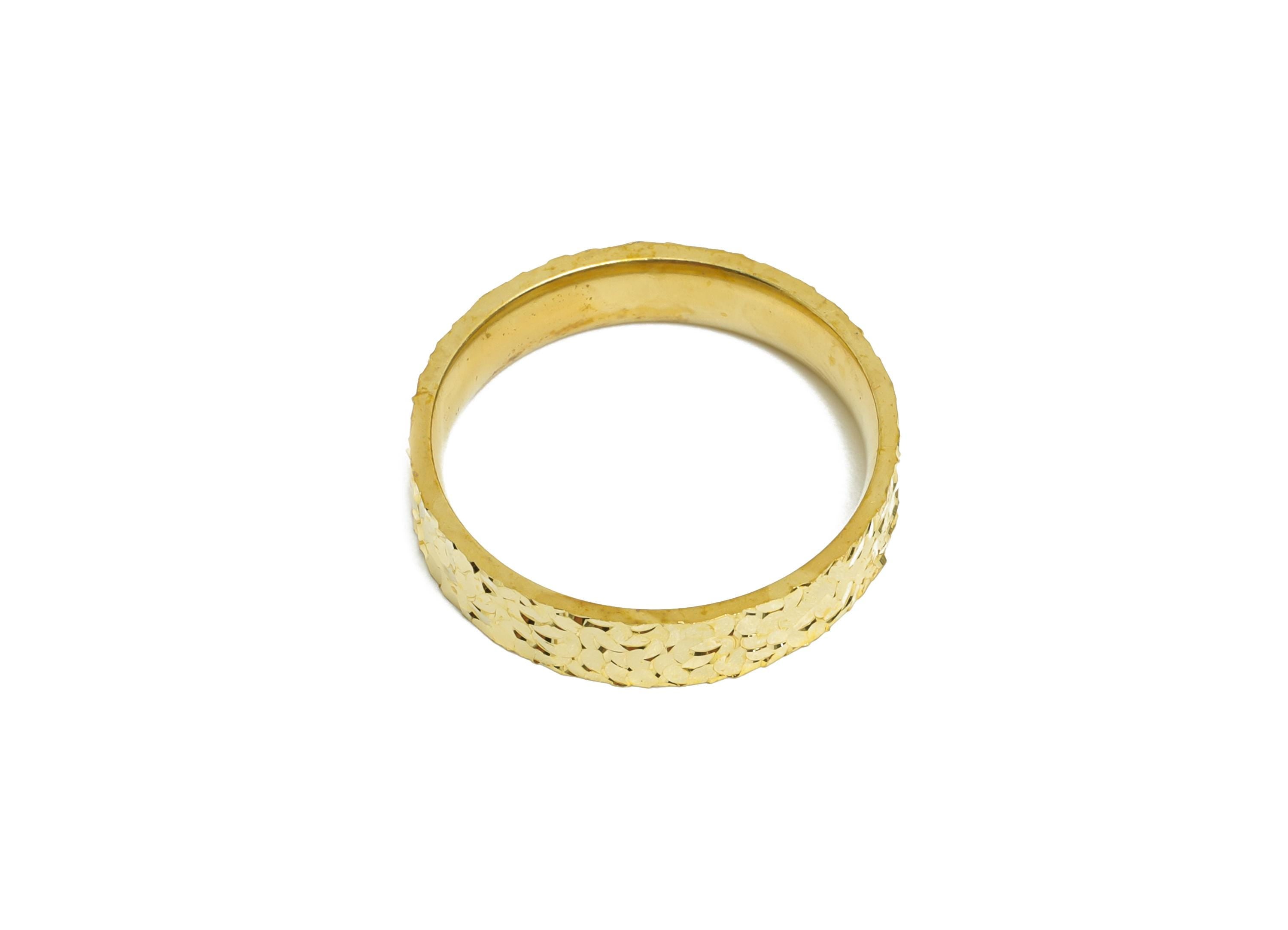 19mm Brass Ring - Raw Brass Textured Wide Ring Jewelry - Minimalist Everyday Wear Ring - Stylish Jewelry Brass - 19.36x19.36x4mm - PP11182-6 - DOMEDBAZAAR
