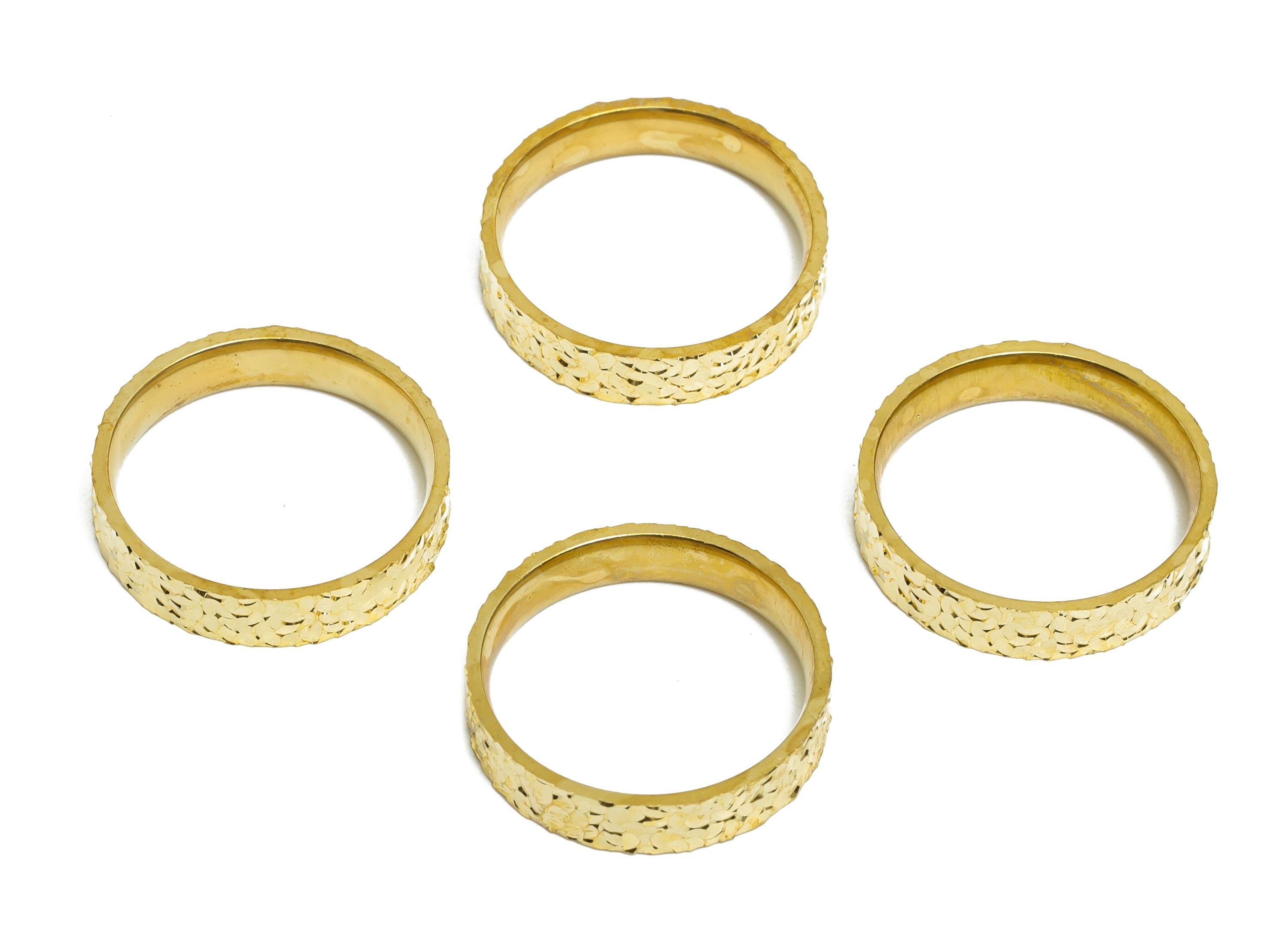 19mm Brass Ring - Raw Brass Textured Wide Ring Jewelry - Minimalist Everyday Wear Ring - Stylish Jewelry Brass - 19.36x19.36x4mm - PP11182-6 - DOMEDBAZAAR