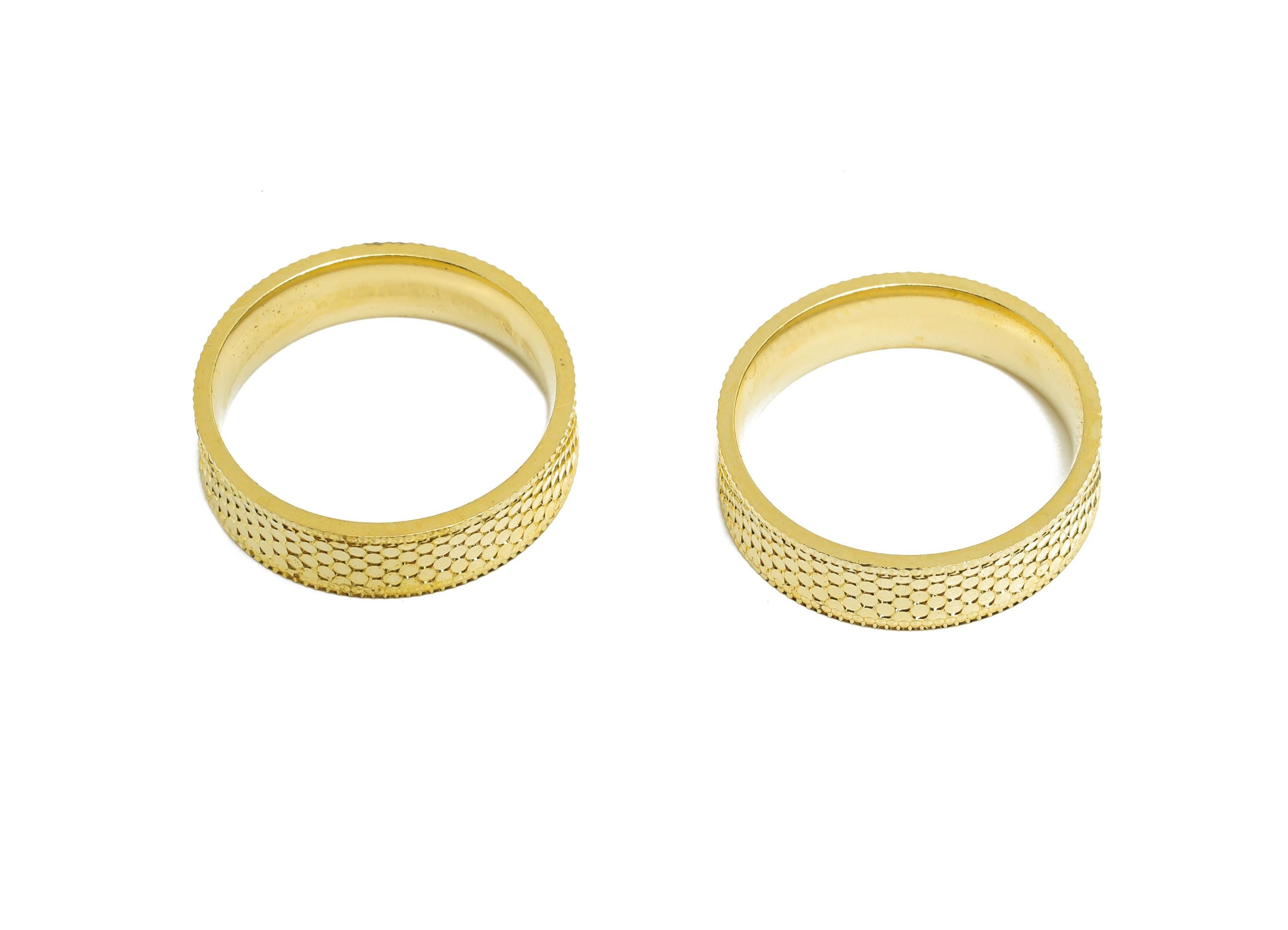 19mm Brass Ring - Raw Brass Textured Wide Ring Jewelry - Sparkling Everyday Wear Ring - Stylish Jewelry Brass - 19.46x19.45x5mm - PP11183-6 - DOMEDBAZAAR