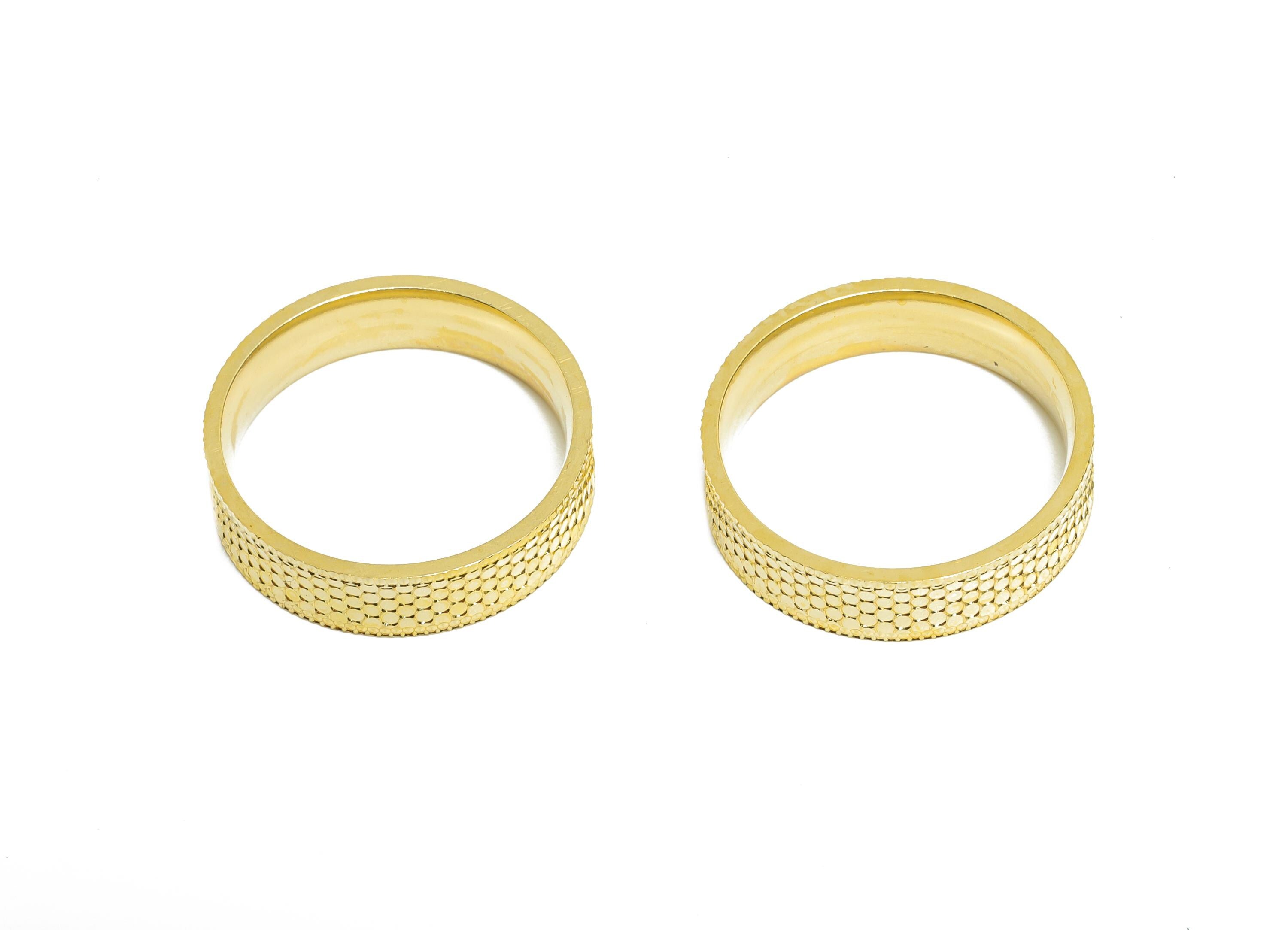 20mm Brass Ring - Raw Brass Textured Wide Ring Jewelry - Sparkling Everyday Wear Ring - Stylish Jewelry Brass - 20.35x20.35x5mm - PP11183-7 - DOMEDBAZAAR