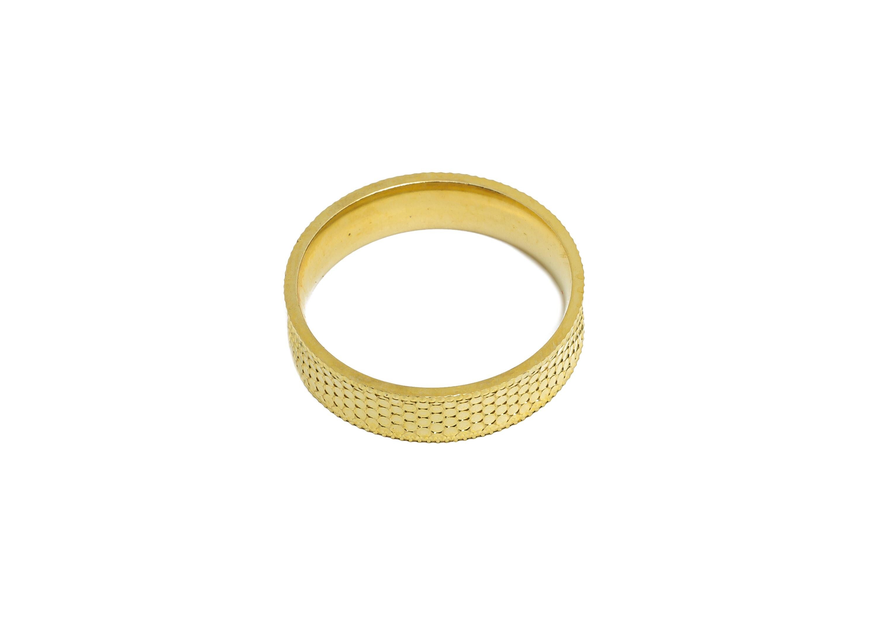 21mm Brass Ring - Raw Brass Textured Wide Ring Jewelry - Sparkling Everyday Wear Ring - Stylish Jewelry Brass - 21.11x21.11x5mm - PP11183-8 - DOMEDBAZAAR