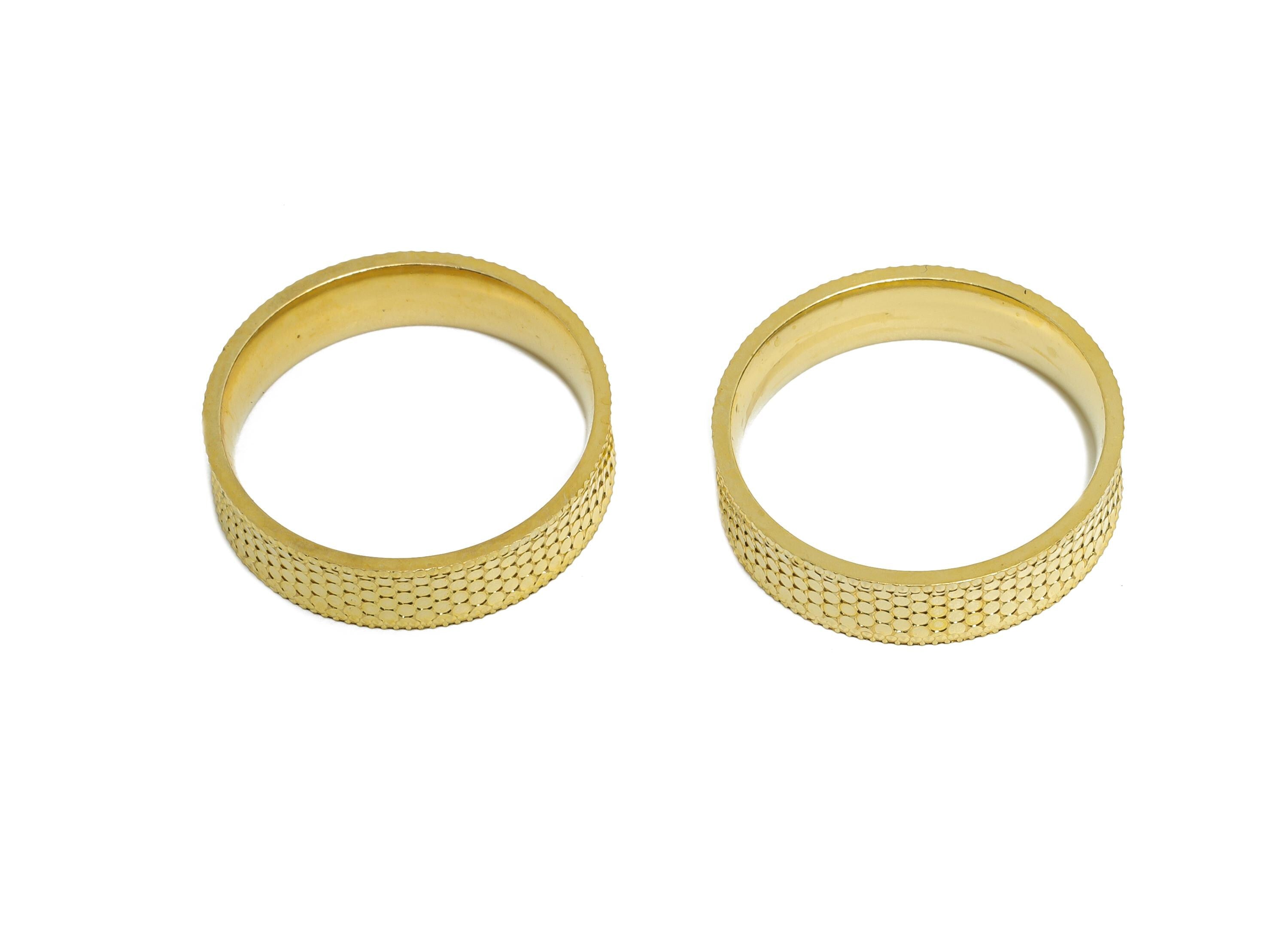 21mm Brass Ring - Raw Brass Textured Wide Ring Jewelry - Sparkling Everyday Wear Ring - Stylish Jewelry Brass - 21.11x21.11x5mm - PP11183-8 - DOMEDBAZAAR