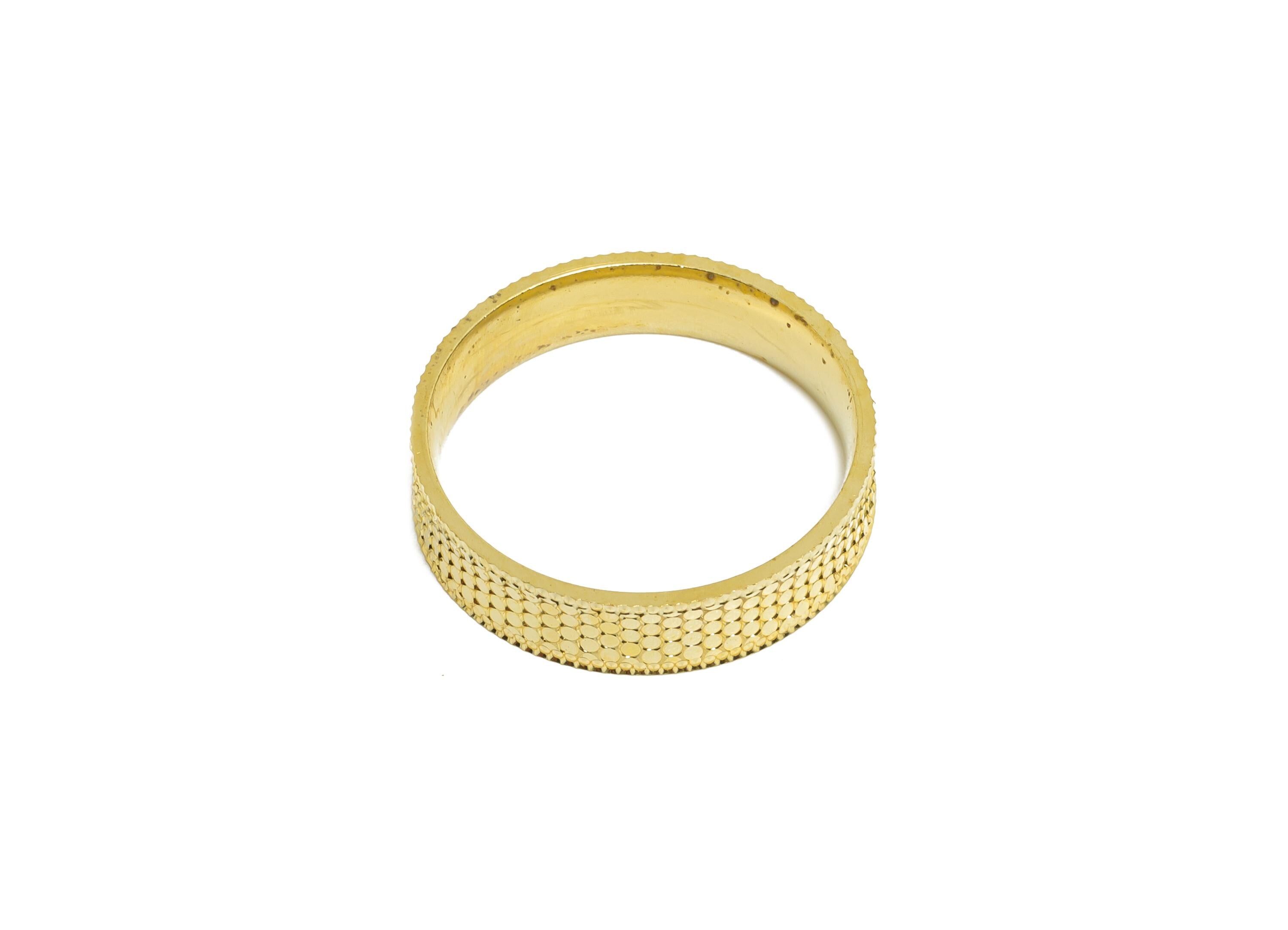 22mm Brass Ring - Raw Brass Textured Wide Ring Jewelry - Sparkling Everyday Wear Ring - Stylish Jewelry - 21.88x21.88x5mm - PP11183-9 - DOMEDBAZAAR