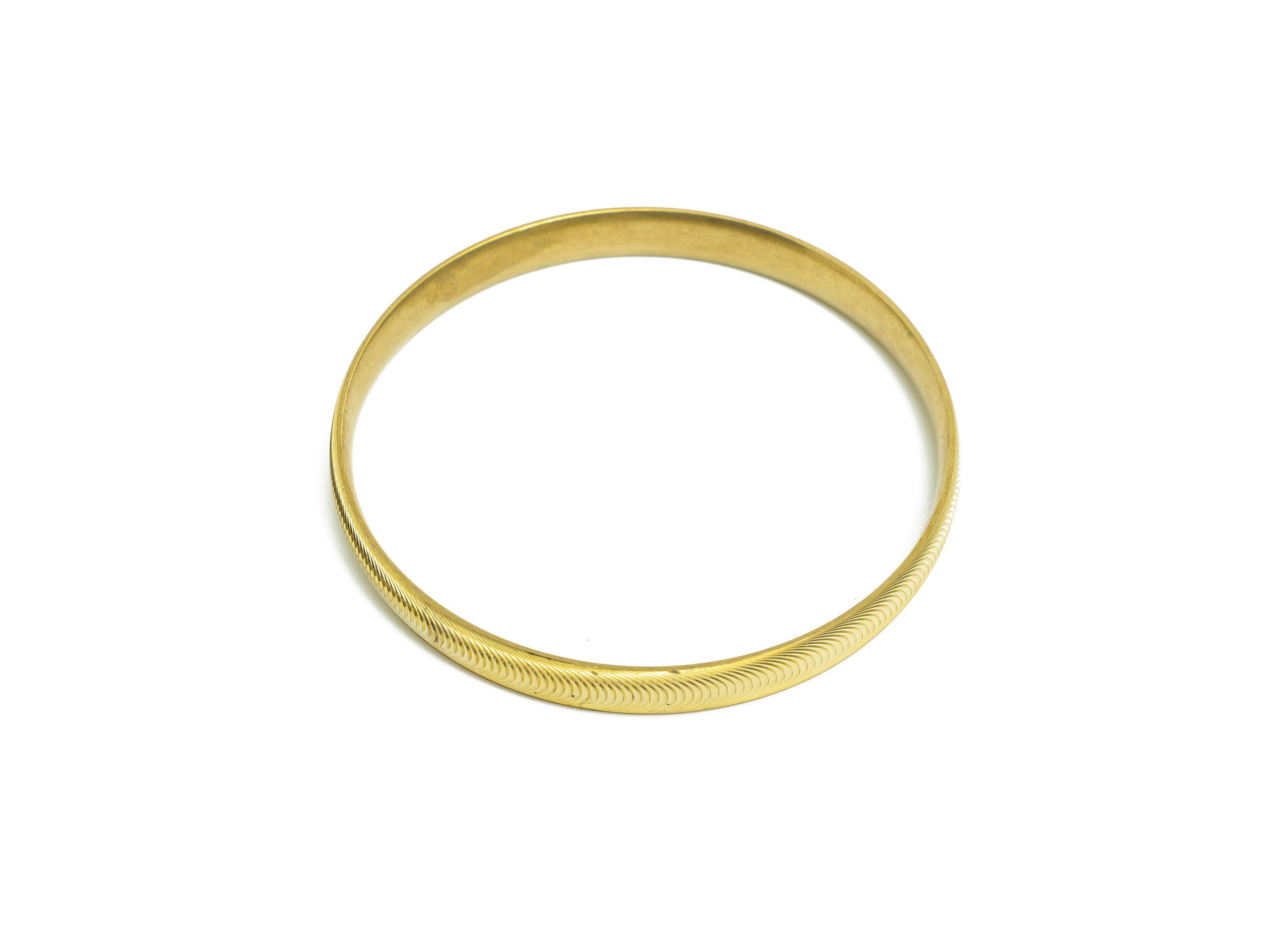 65mm Brass Hoop Bracelet - Raw Brass Textured Wide Bangle - Sparkling Bracelet - Everyday Wear Jewelry - 64.53x64.52x7mm - PP11140 - DOMEDBAZAAR