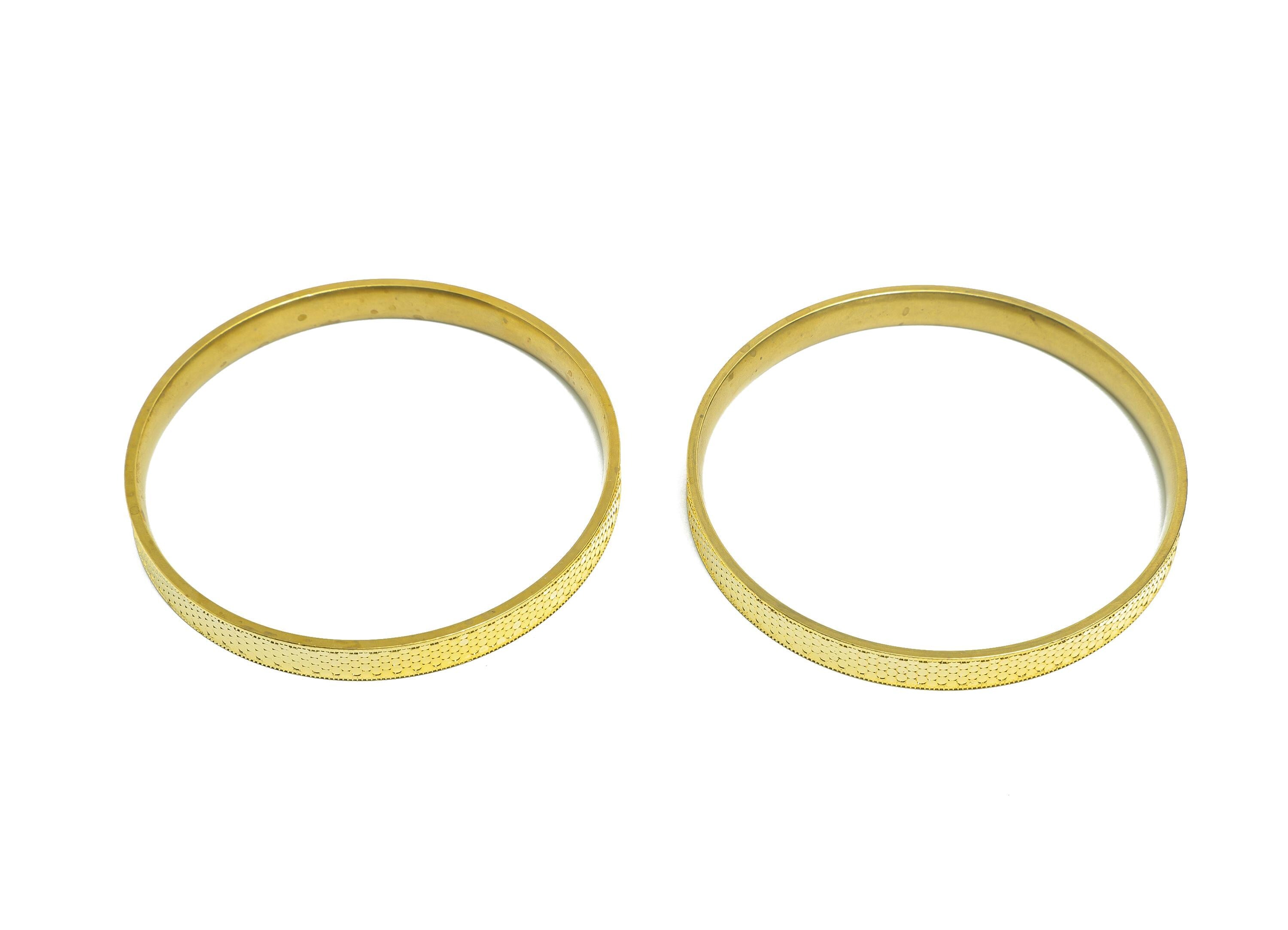 67mm Brass Hoop Bracelet - Raw Brass Textured Wide Bangle - Sparkling Bracelet - Everyday Wear Jewelry Brass - 66.79x67.05x7mm - PP11186 - DOMEDBAZAAR