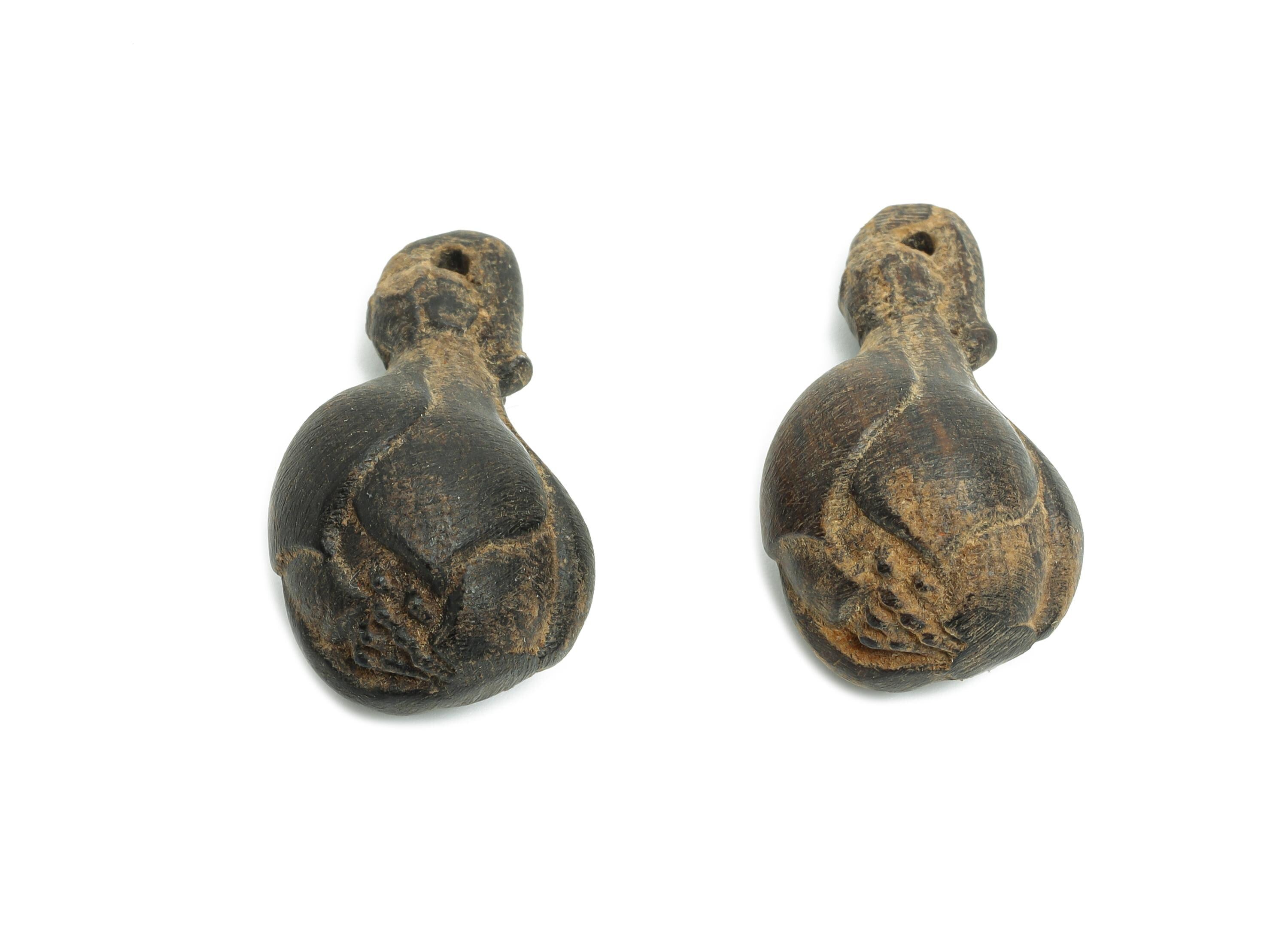 Black Wood Bud Charm - Wooden For Necklaces & Bracelet - Artisan Vintage Wood Pendant - Handmade Wooden for Crafting - 28x15x15mm - BB1318 - DOMEDBAZAAR